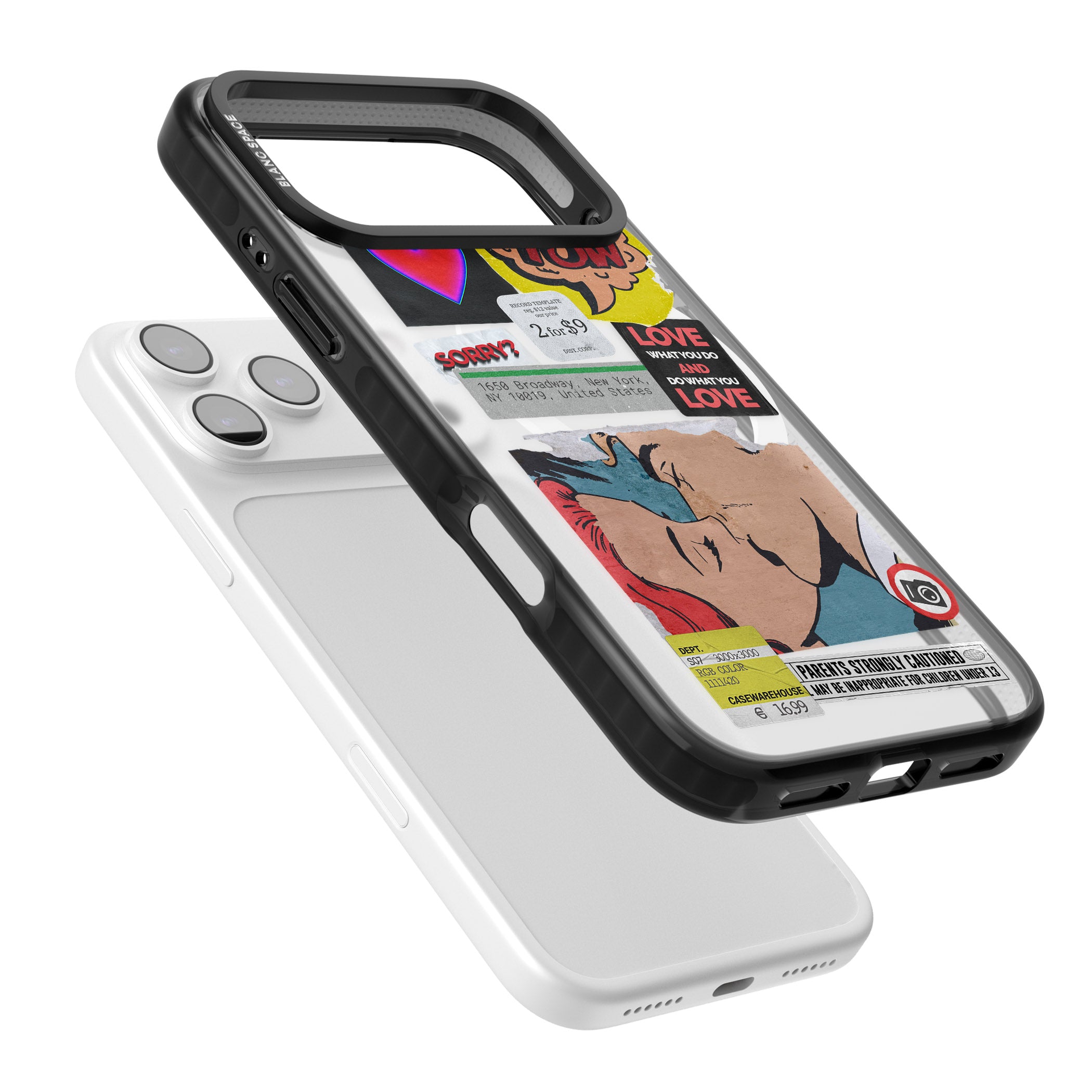 Retro Sticker Mix iPhone 17 Pro Impact Pro Black Phone Case Colours