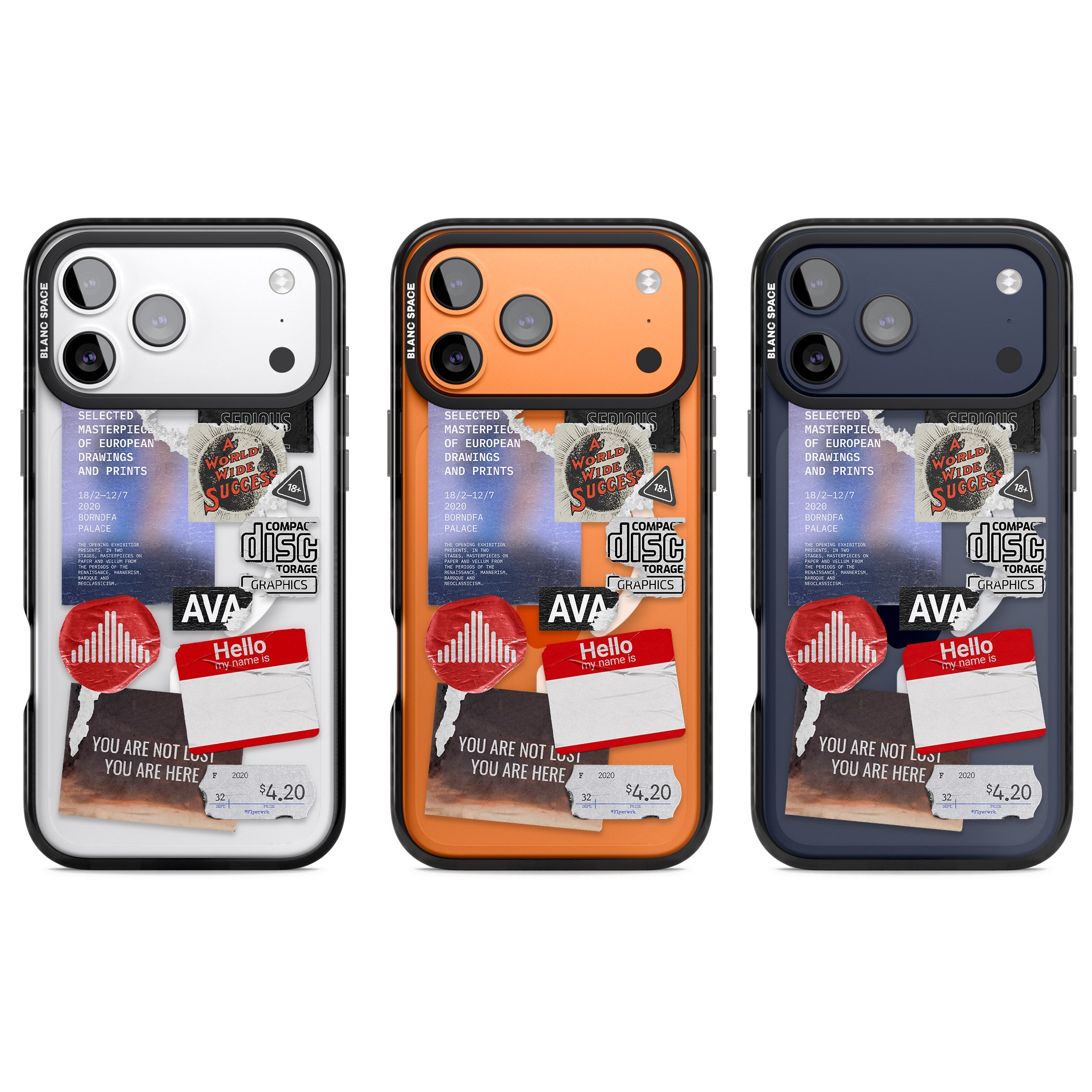 Red & Black Sticker Mix iPhone 17 Pro Impact Pro Black Phone Case APT Impact Protection