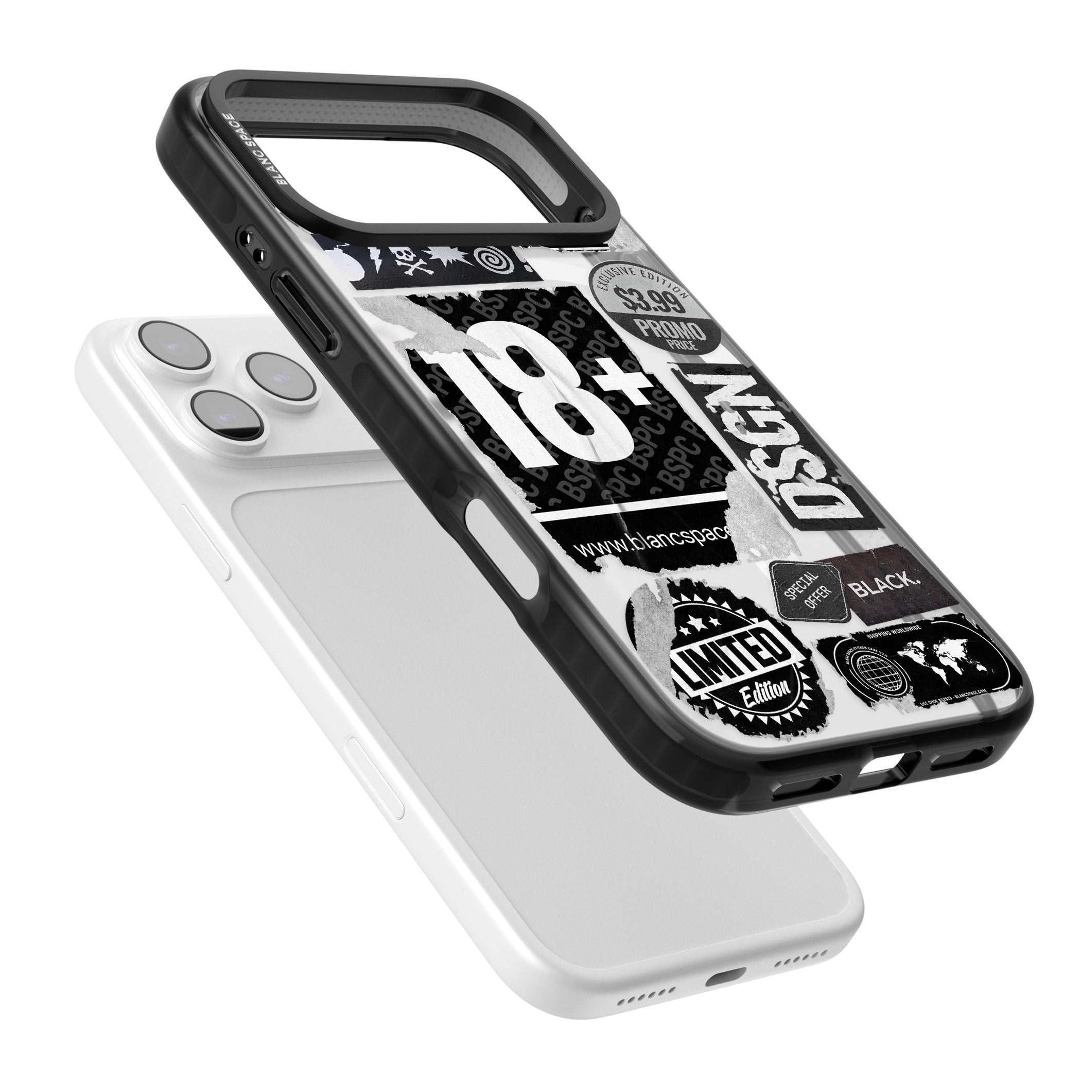 Black Sticker Mix iPhone 17 Pro Impact Pro Black Phone Case Colours