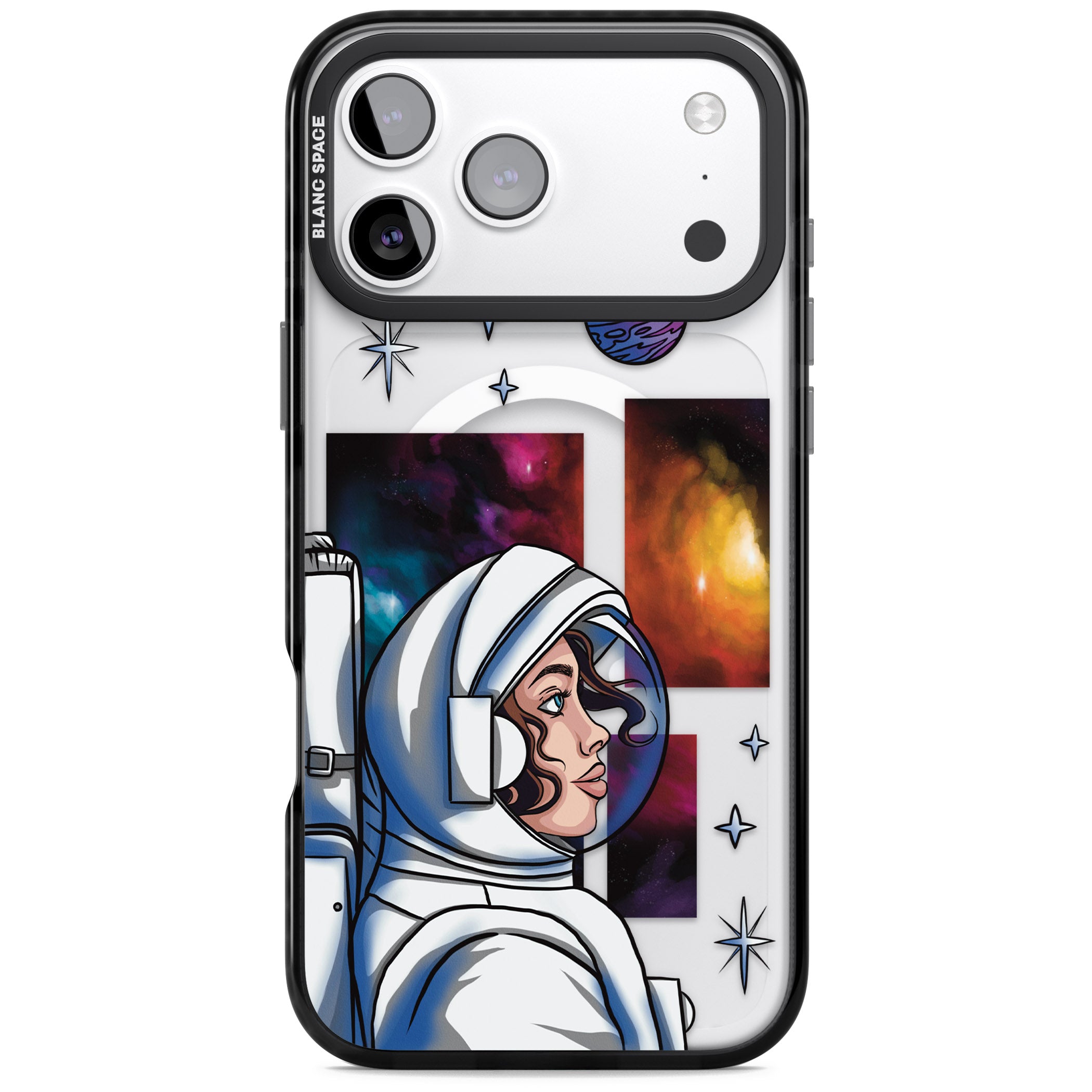 Cosmic Ambition iPhone 17 Pro Impact Pro Black Phone Case