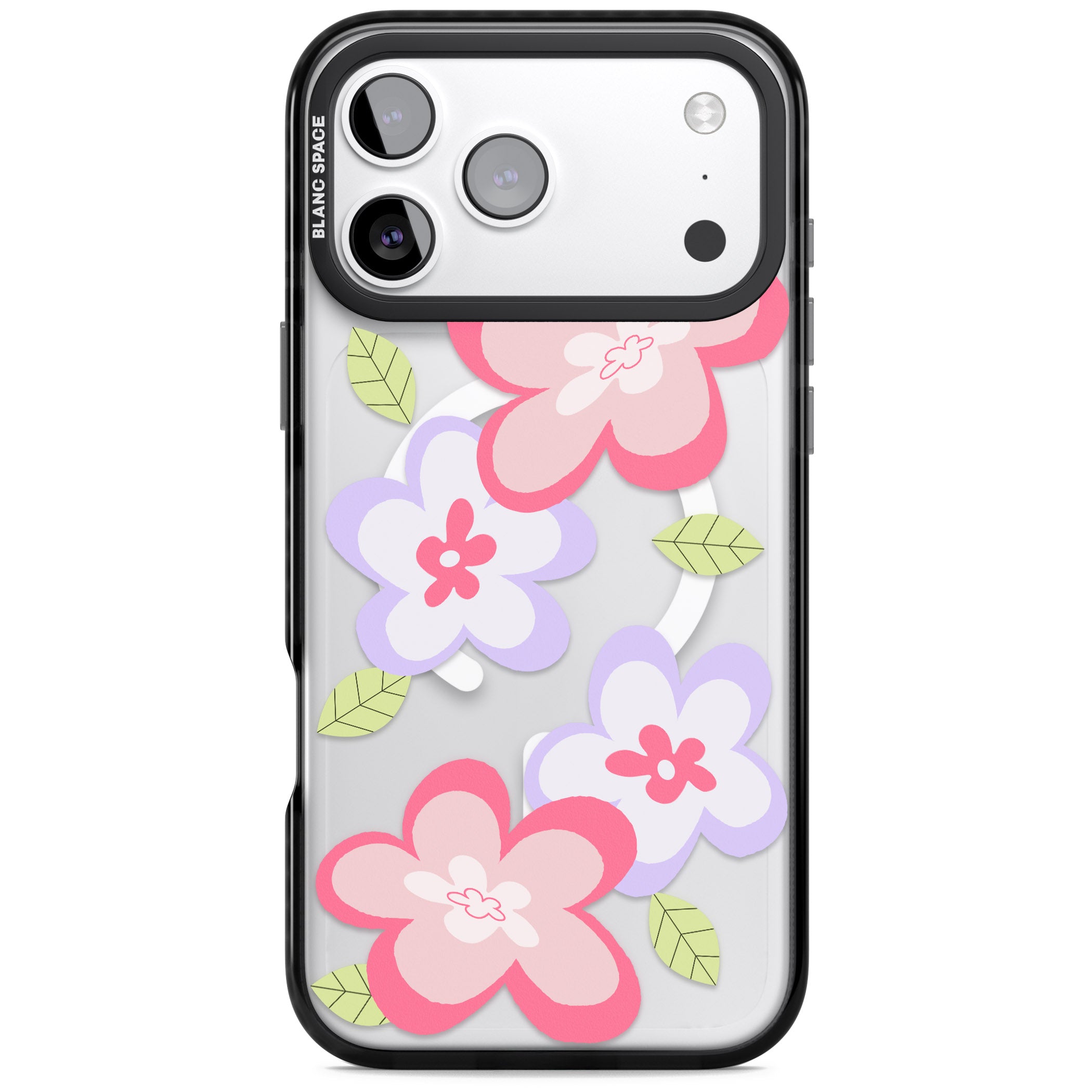 Funky Flowers iPhone 17 Pro Impact Pro Black Phone Case