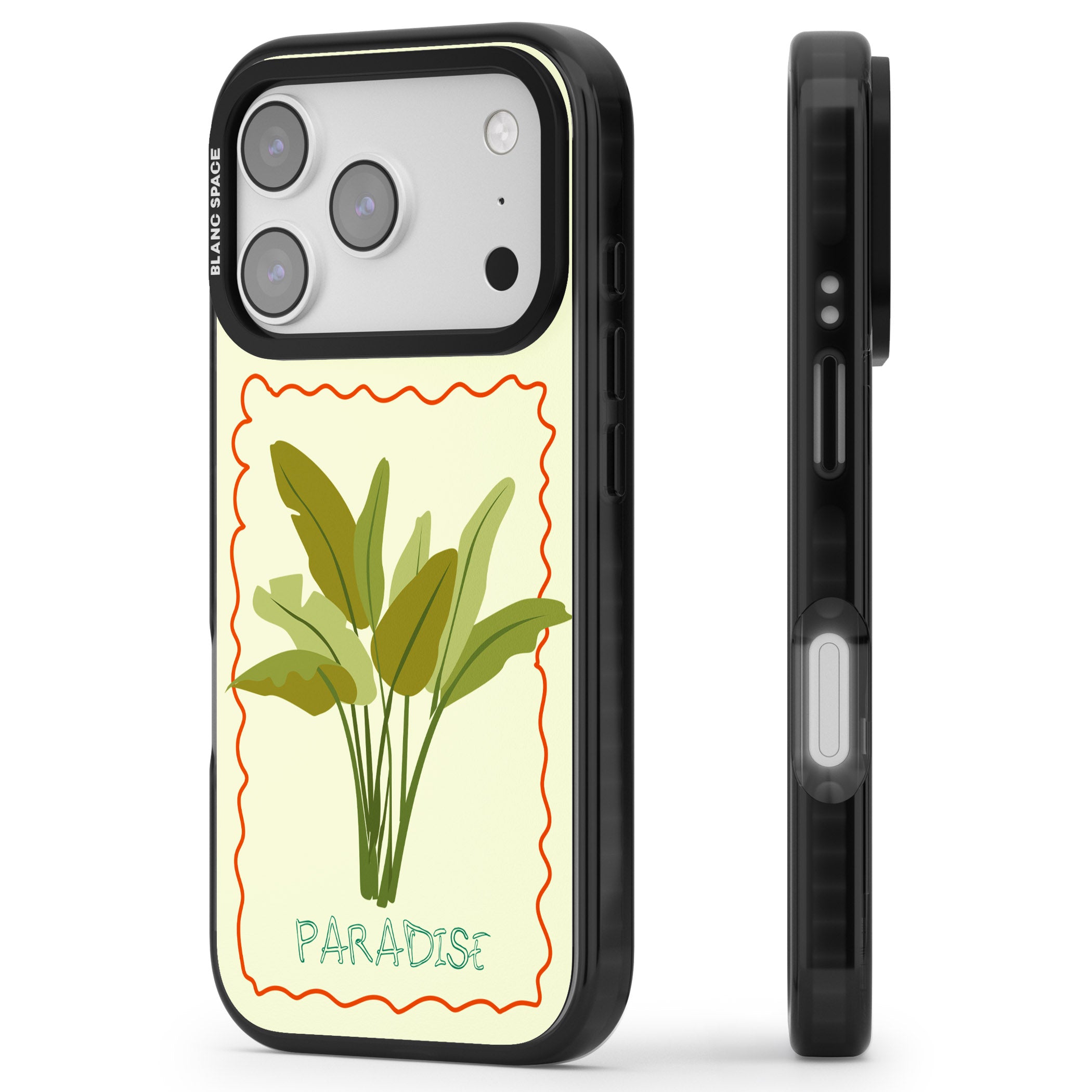 Paradies Plant iPhone 17 Pro Impact Pro Black Phone Case Side Profile