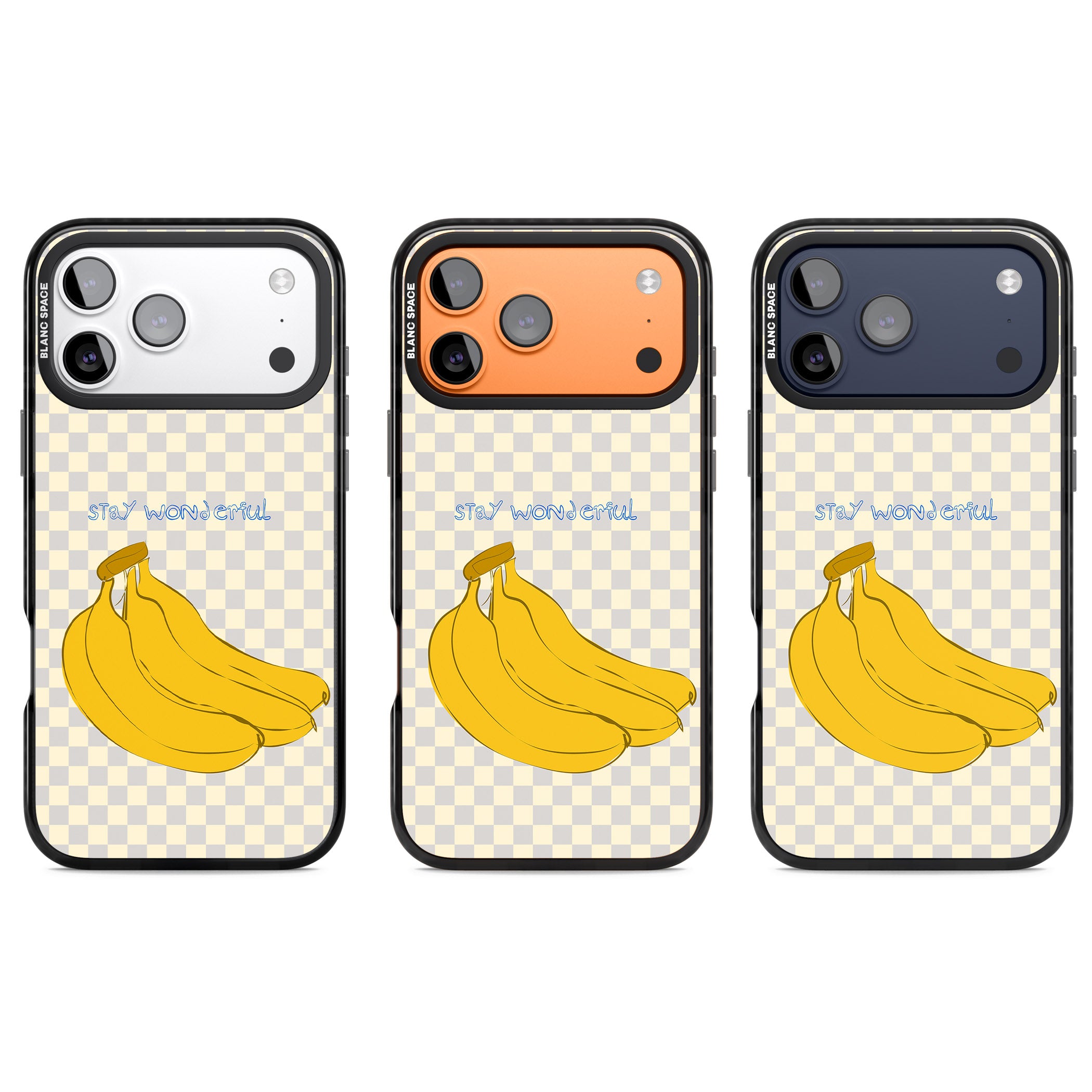 Stay Wonderful Banana iPhone 17 Pro Impact Pro Black Phone Case APT Impact Protection