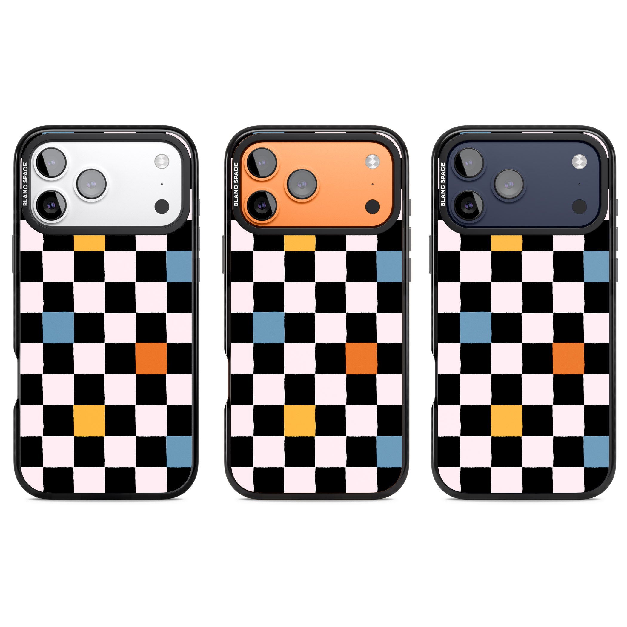 Vibrant Retro Checkered iPhone 17 Pro Impact Pro Black Phone Case APT Impact Protection