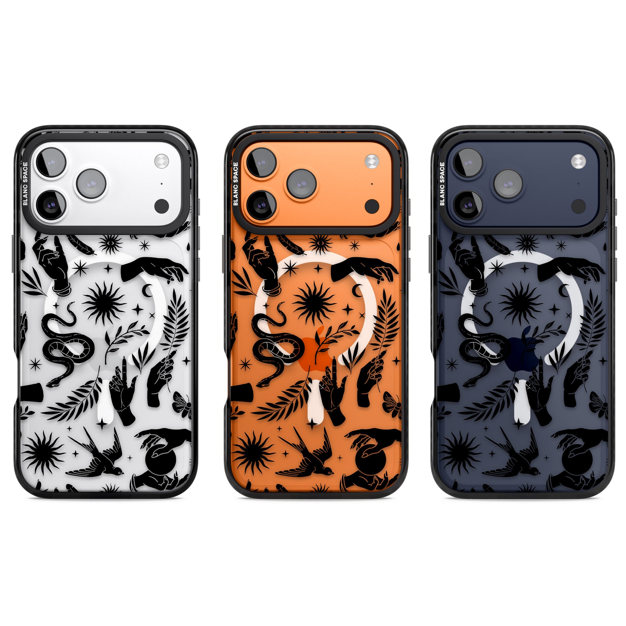 Celestial Pattern (Black) iPhone 17 Pro Impact Pro Black Phone Case APT Impact Protection