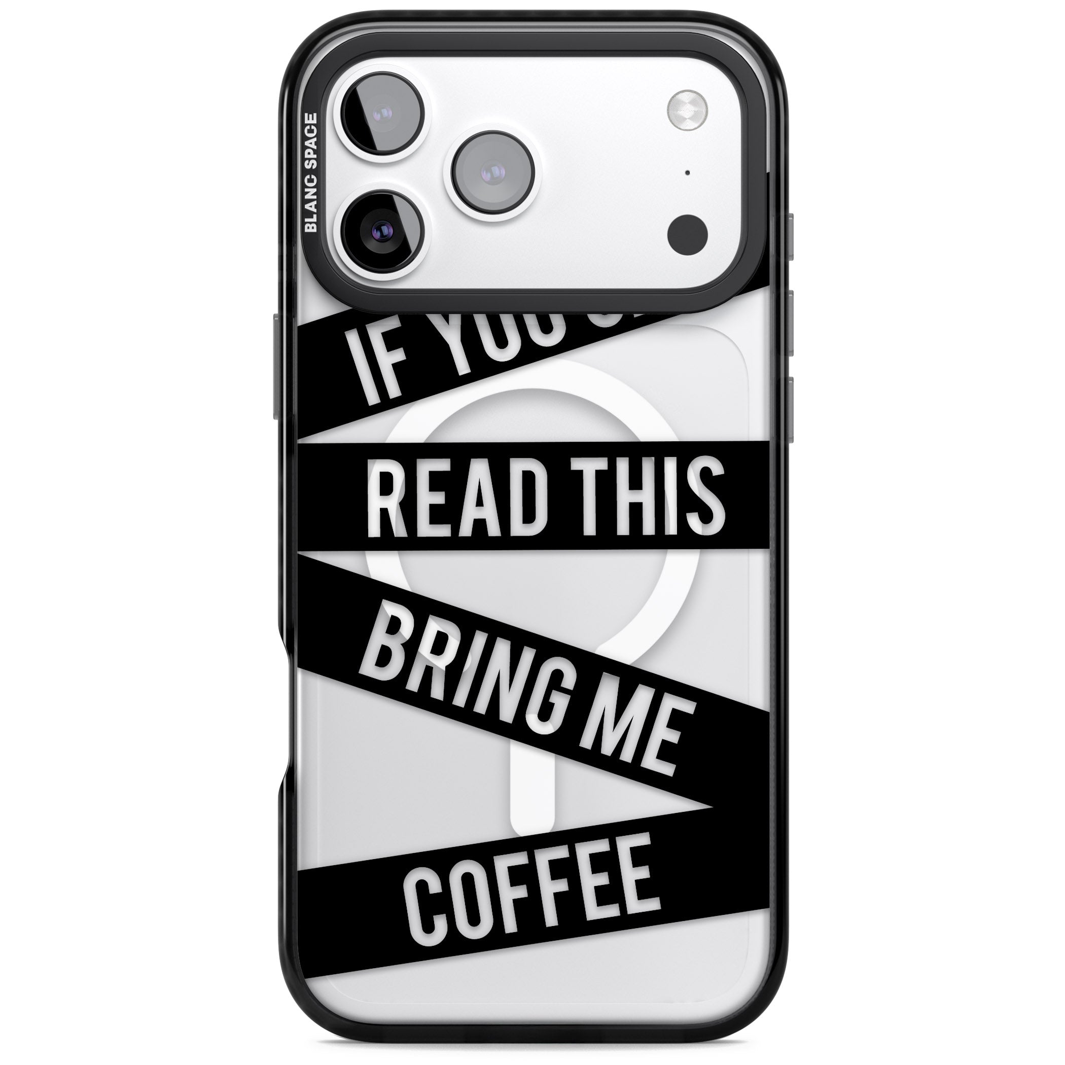Bring Me Coffee iPhone 17 Pro Impact Pro Black Phone Case