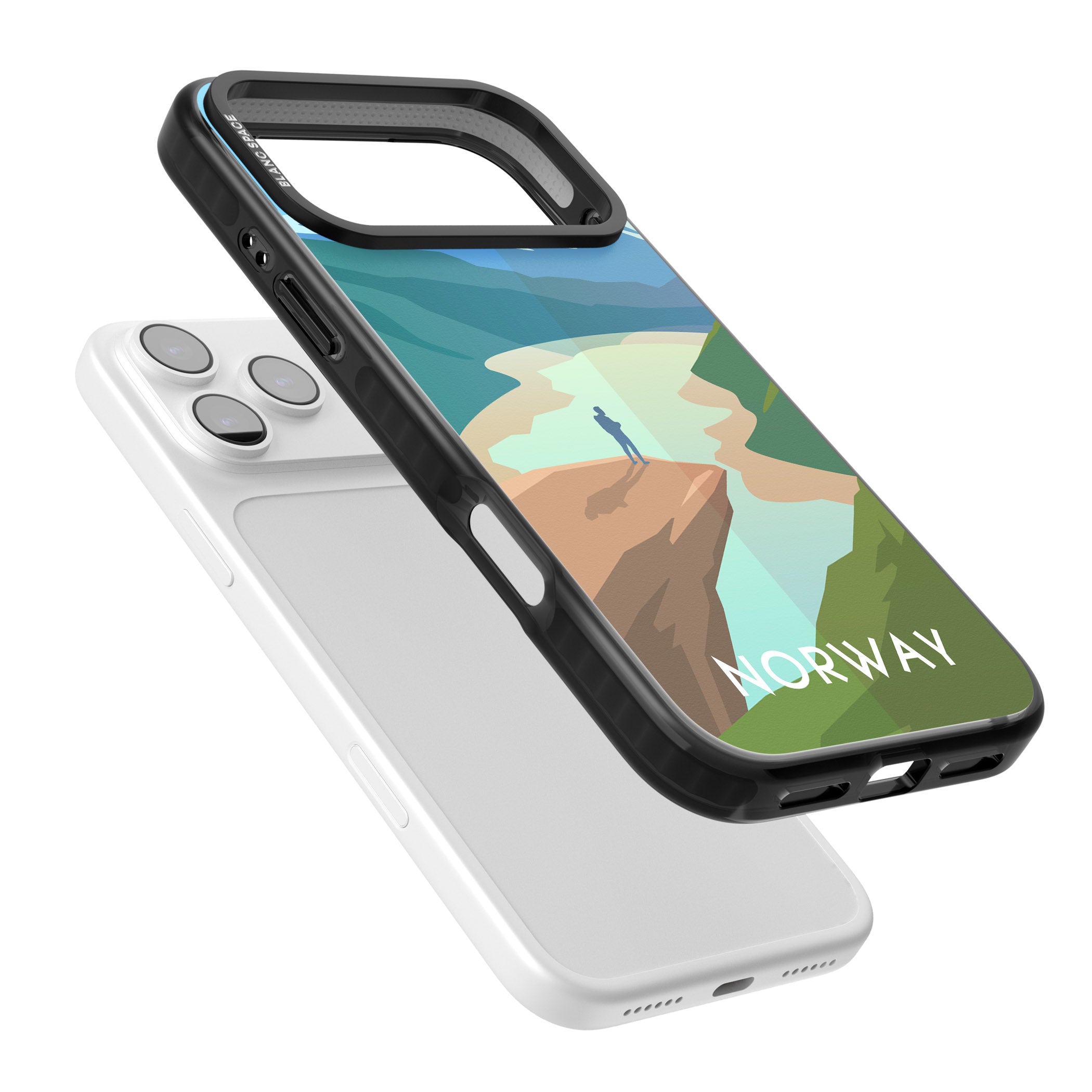 Vintage Travel Poster Norway iPhone 17 Pro Impact Pro Black Phone Case Colours