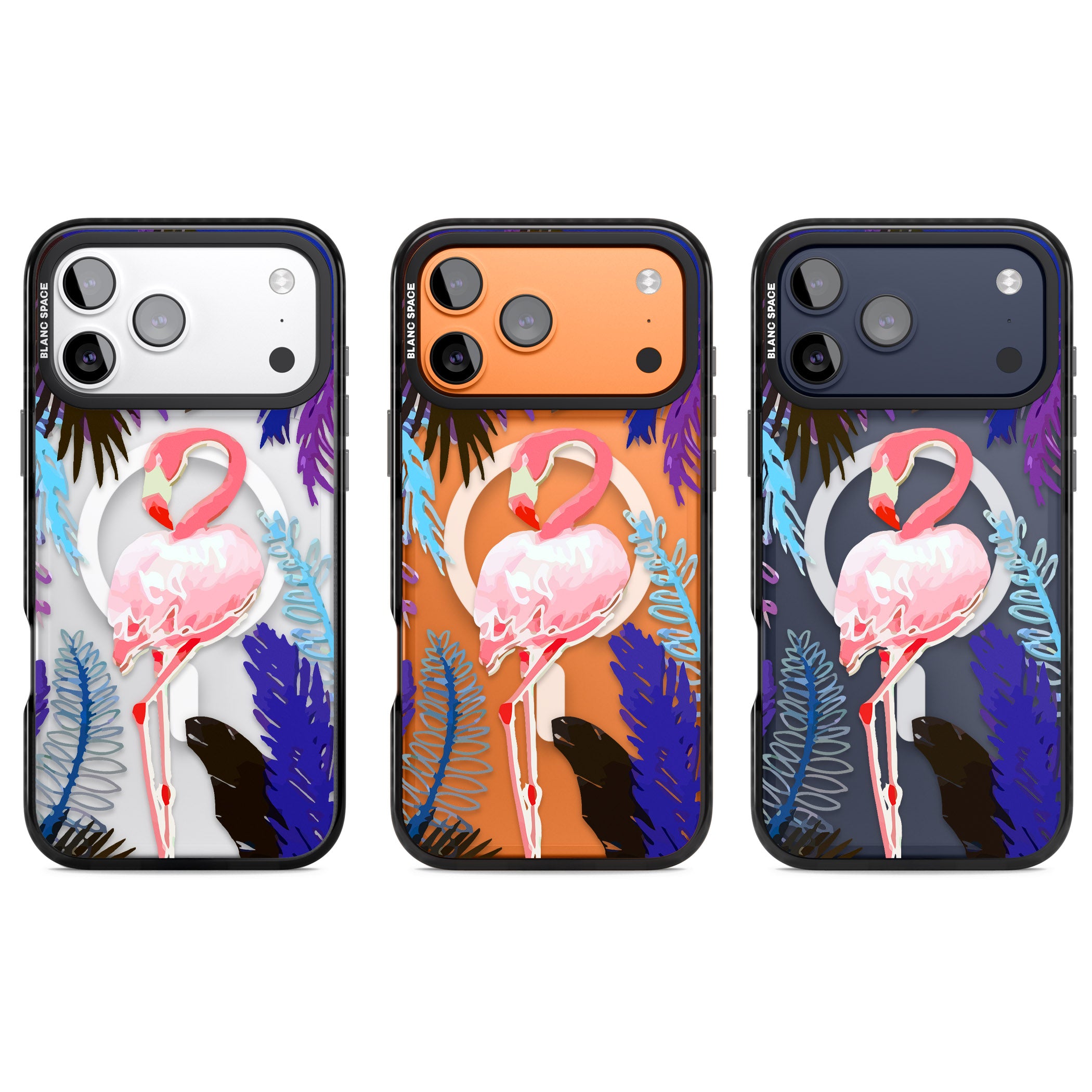 Tropical Flamingo iPhone 17 Pro Impact Pro Black Phone Case APT Impact Protection