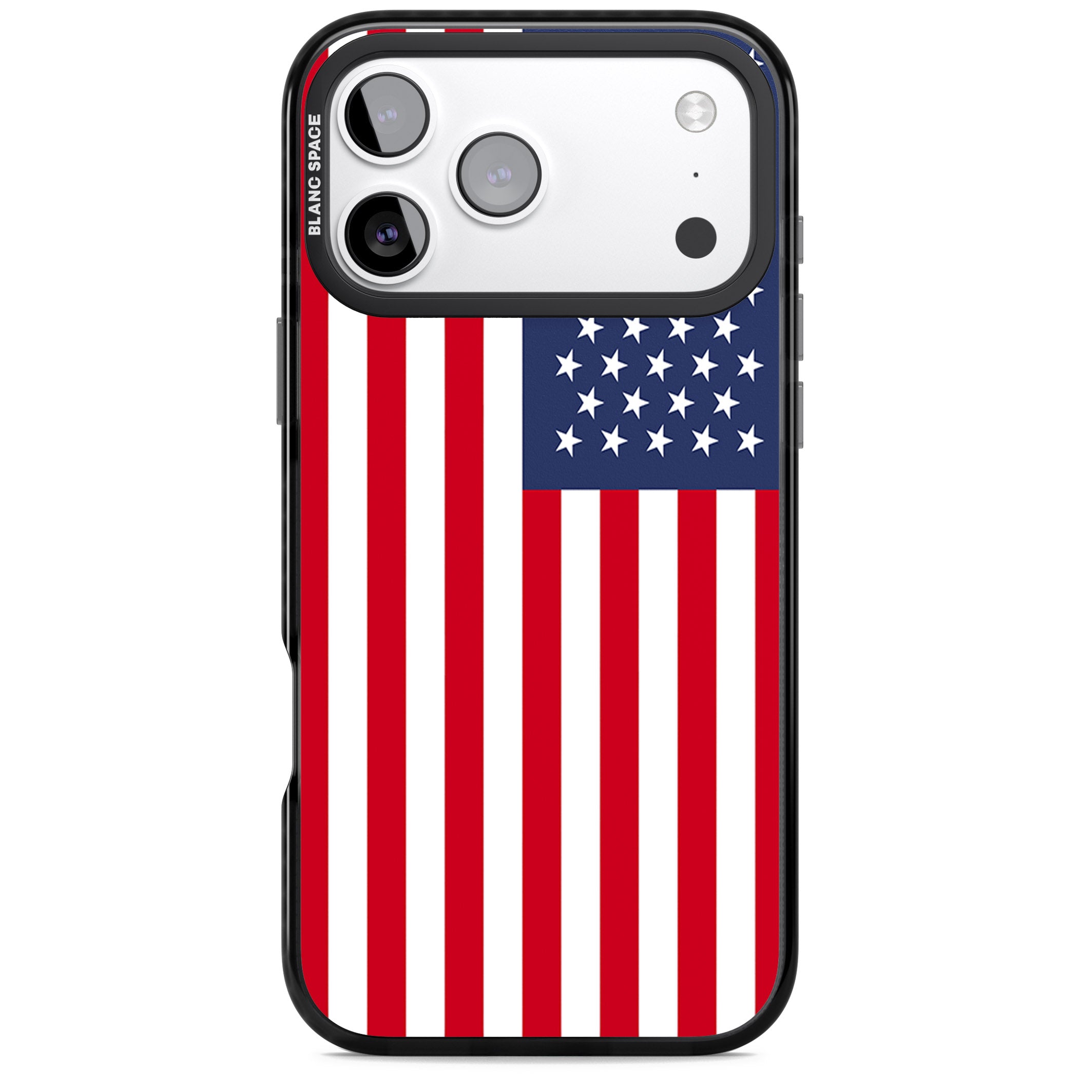 American Flag iPhone 17 Pro Impact Pro Black Phone Case