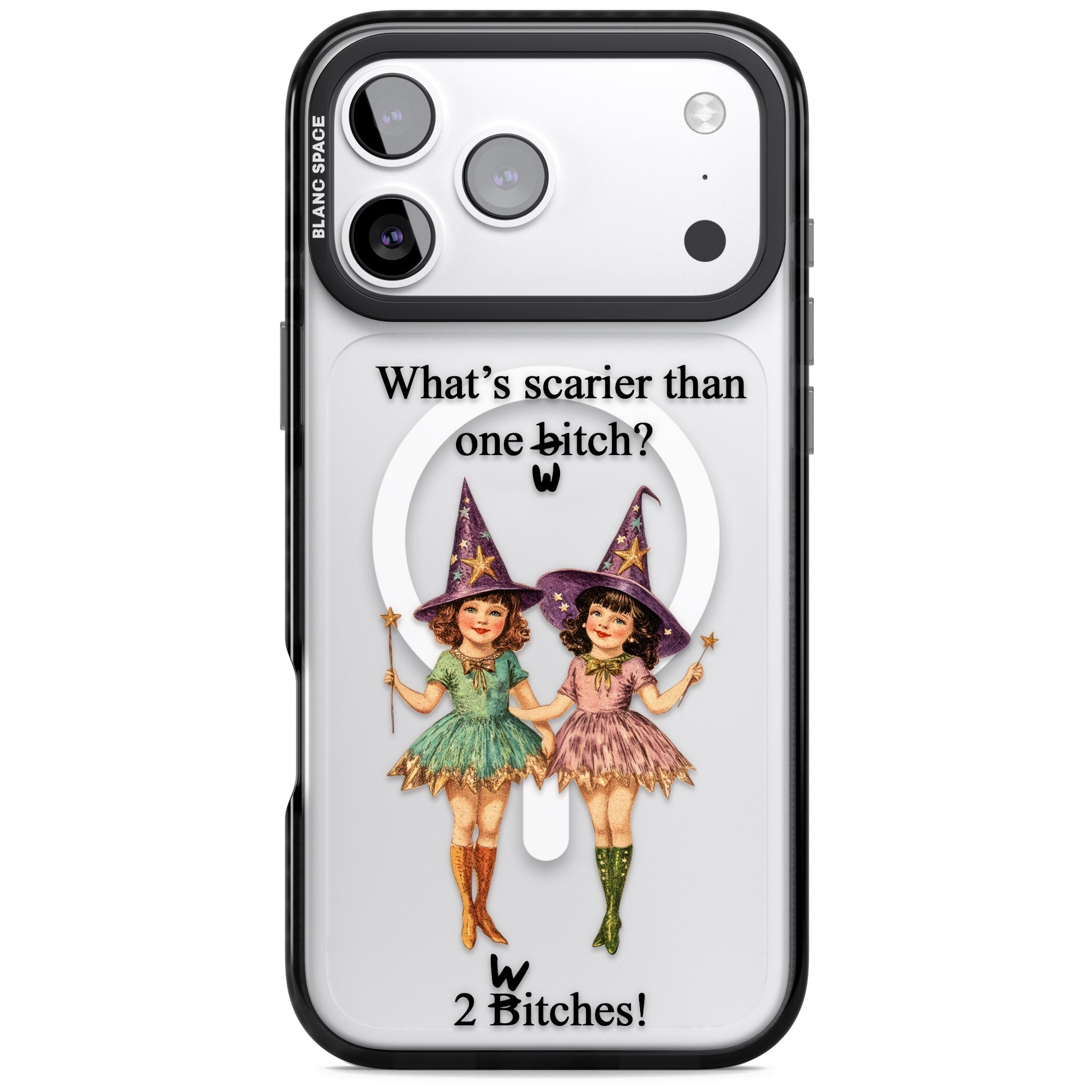 Two Witches iPhone 17 Pro Impact Pro Black Phone Case