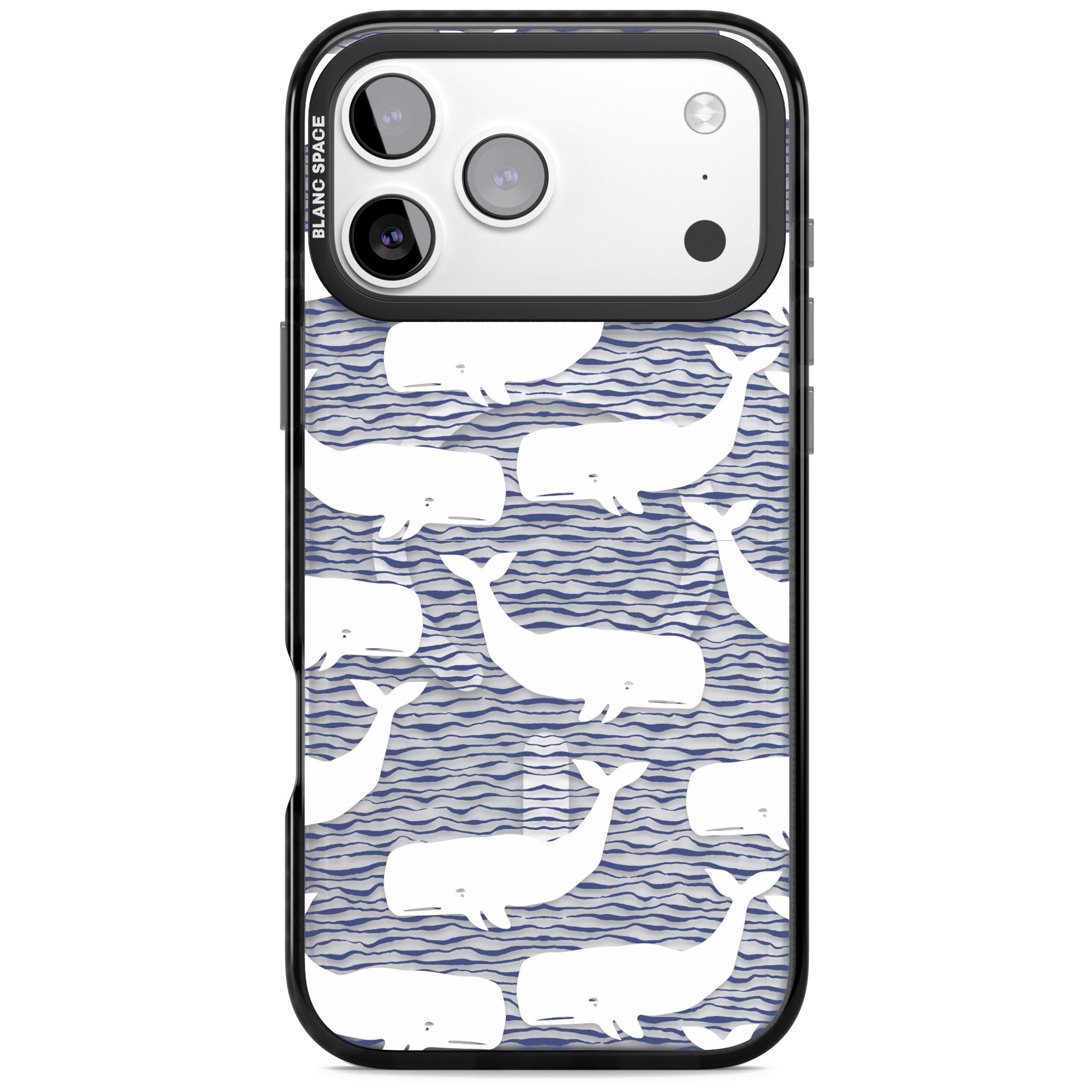 Whale Wave iPhone 17 Pro Impact Pro Black Phone Case