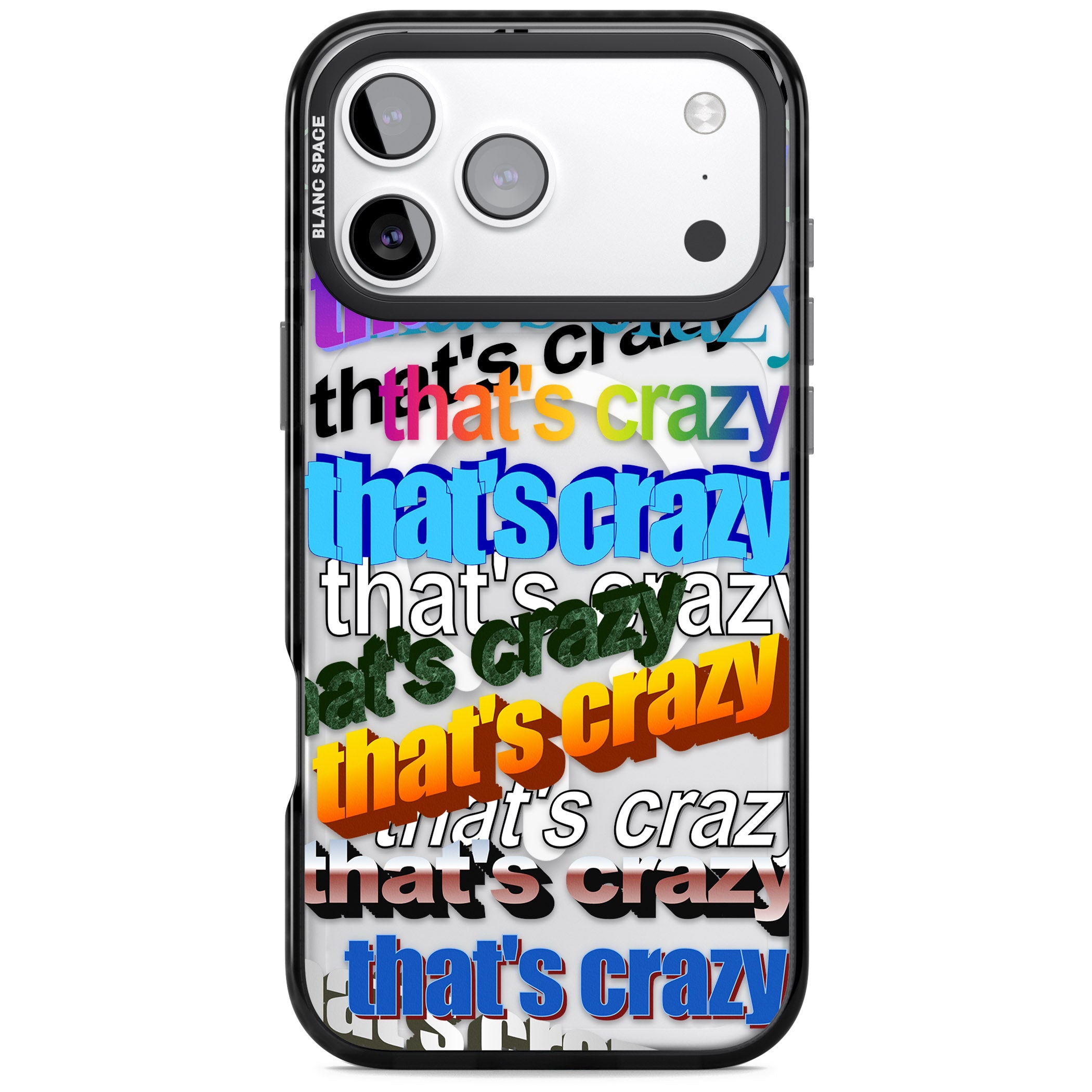 That'S Crazy Typography iPhone 17 Pro Impact Pro Black Phone Case