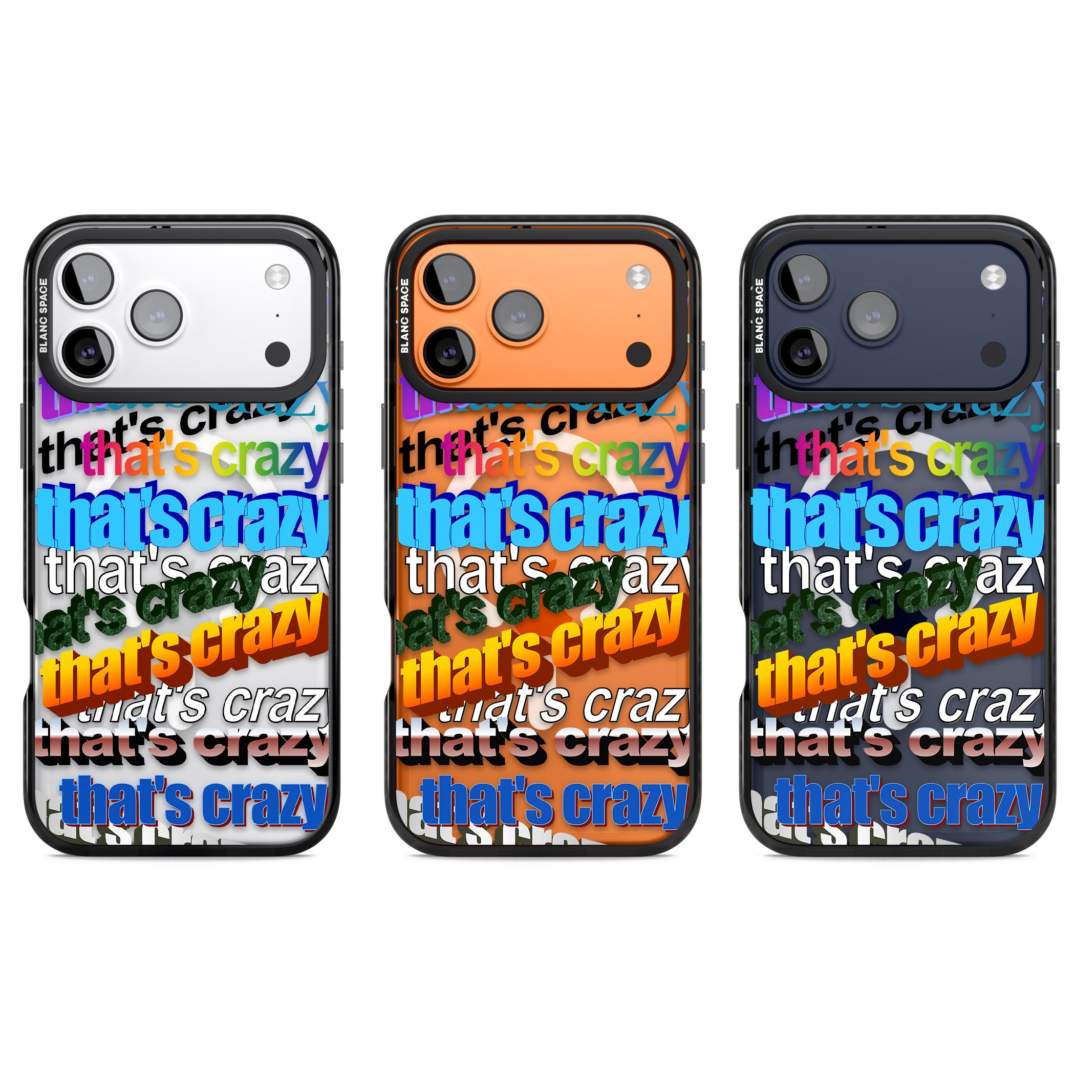 That'S Crazy Typography iPhone 17 Pro Impact Pro Black Phone Case APT Impact Protection