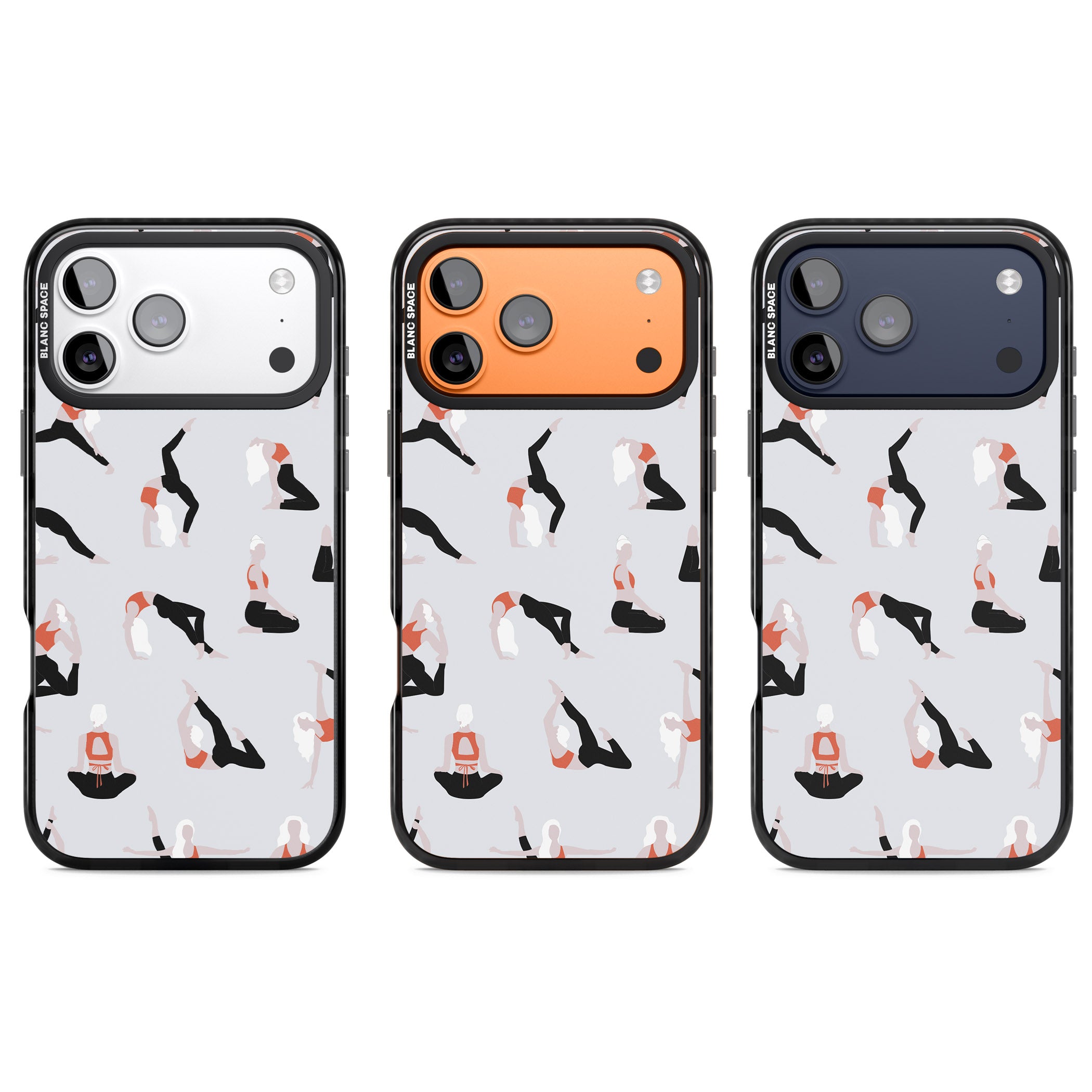 Yoga Poses Standard iPhone 17 Pro Impact Pro Black Phone Case APT Impact Protection