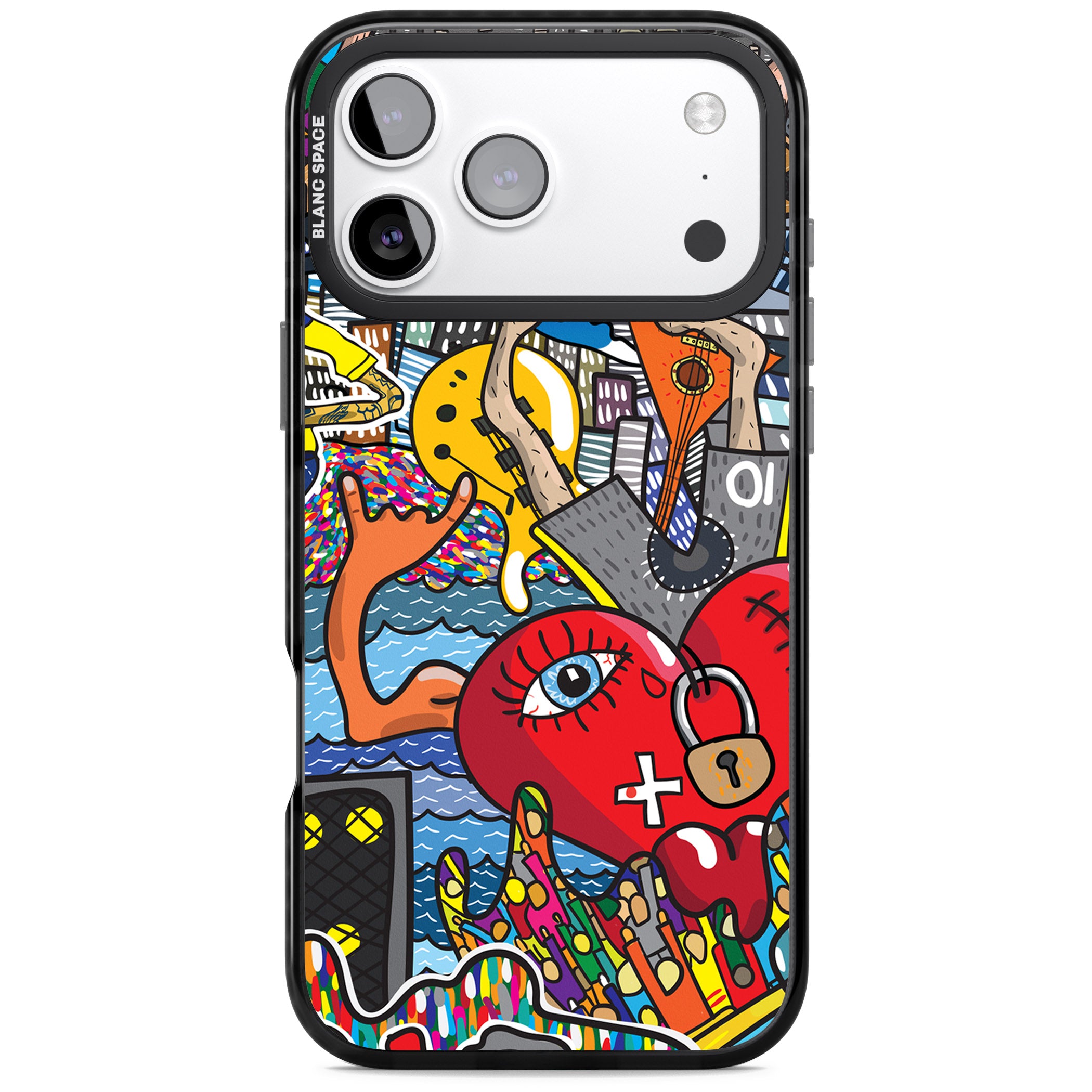 Crowd Tsunami iPhone 17 Pro Impact Pro Black Phone Case