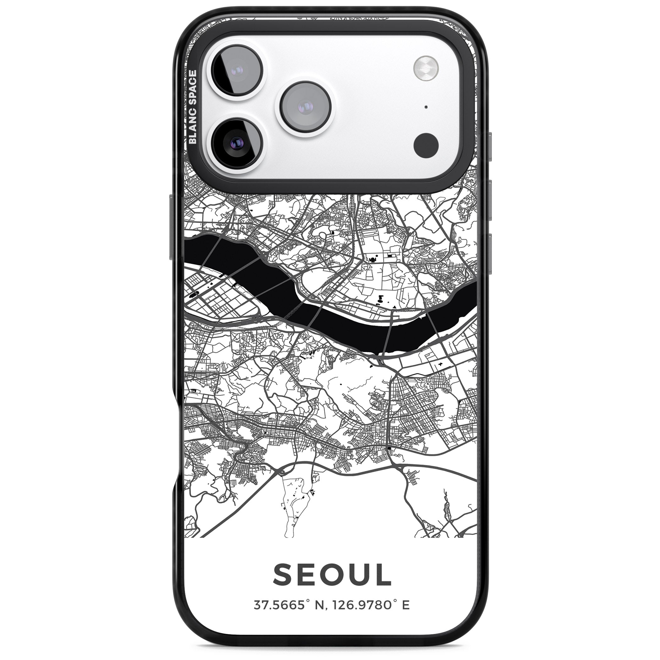 Seoul City Map iPhone 17 Pro Impact Black Phone Case