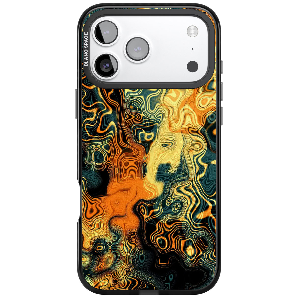 Liquid Amber iPhone 17 Pro Max Impact Black Phone Case front