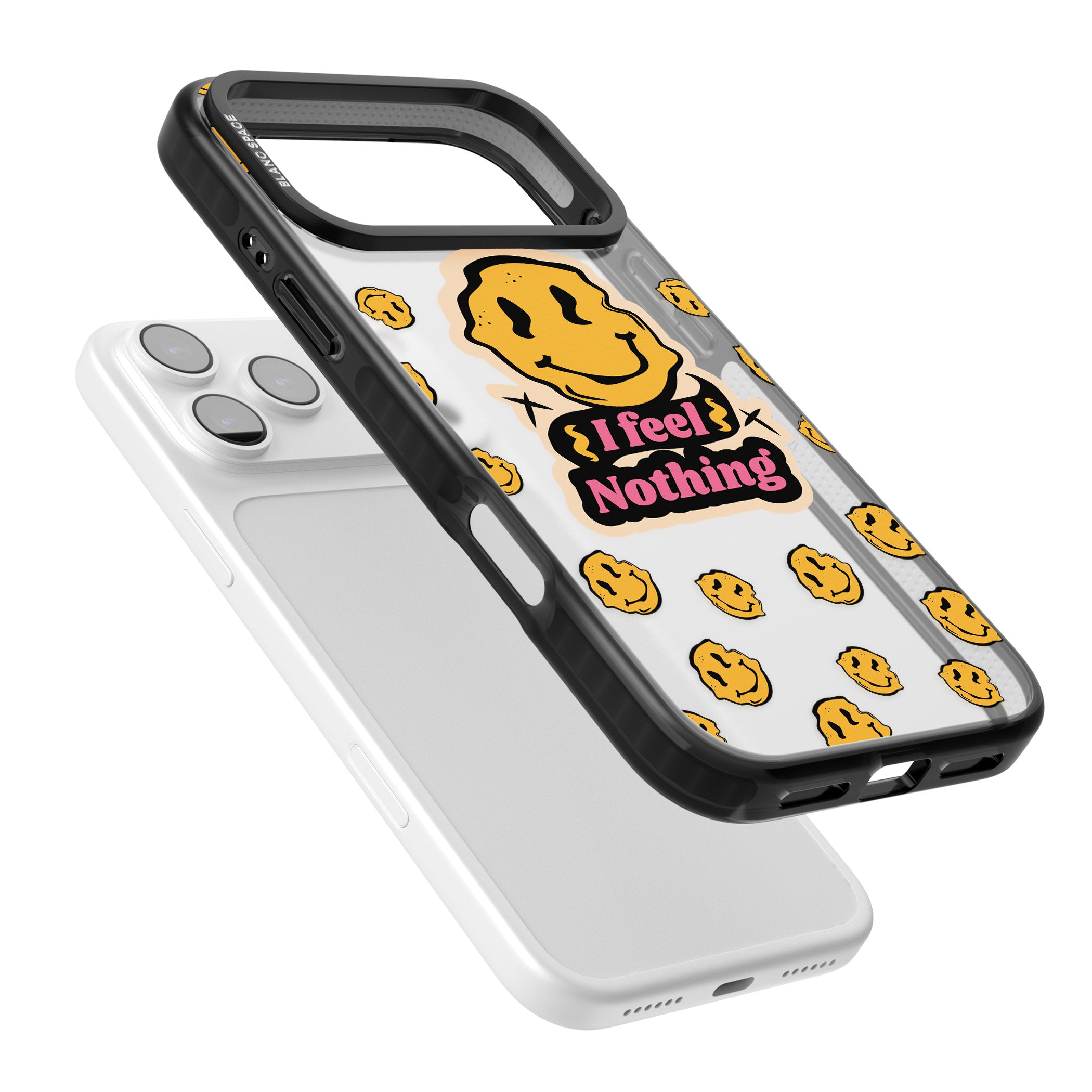 I Feel Nothing (Clear) iPhone 17 Pro Impact Black Phone Case Colours