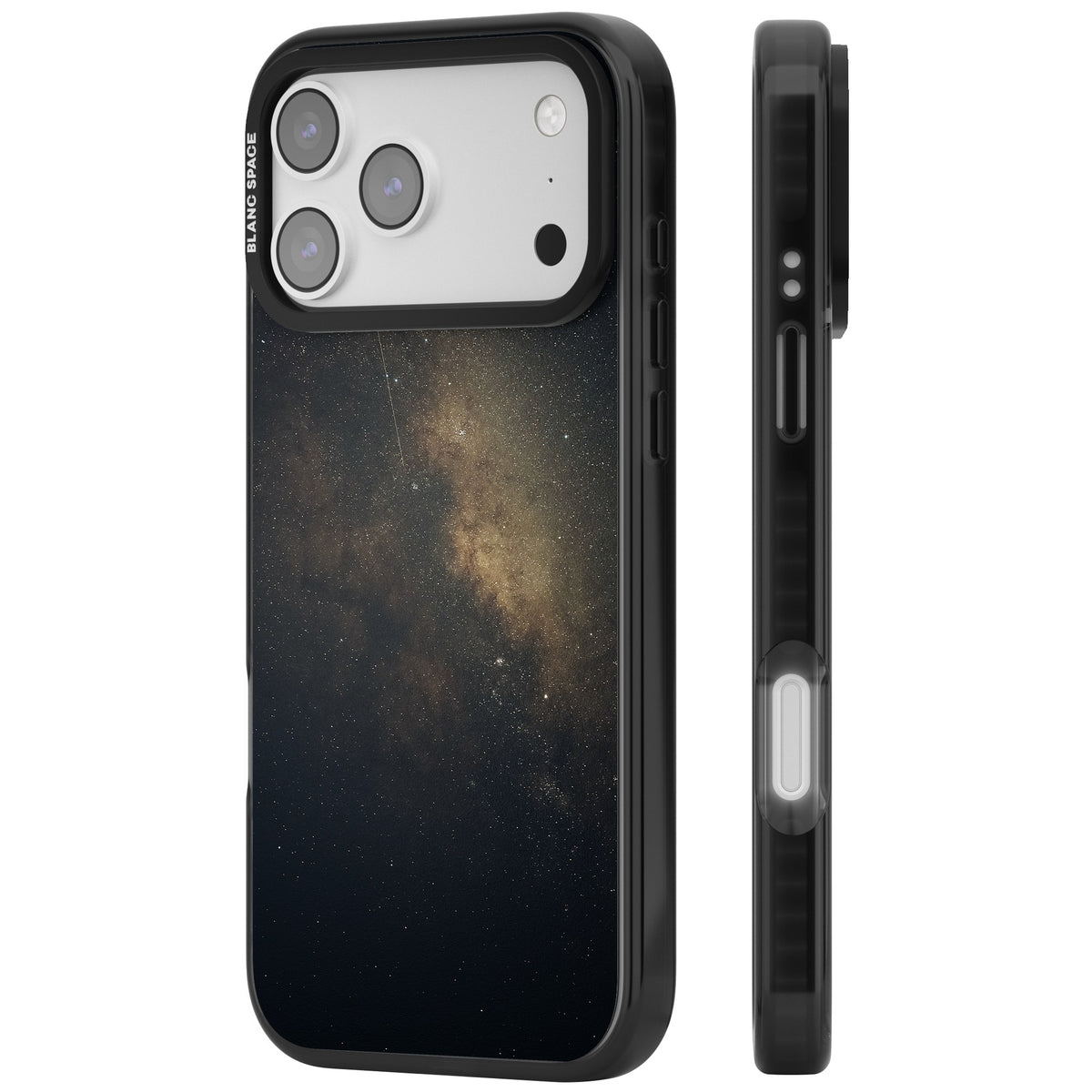 Cosmic Night Sky iPhone 17 Pro Max Impact Black Phone Case side