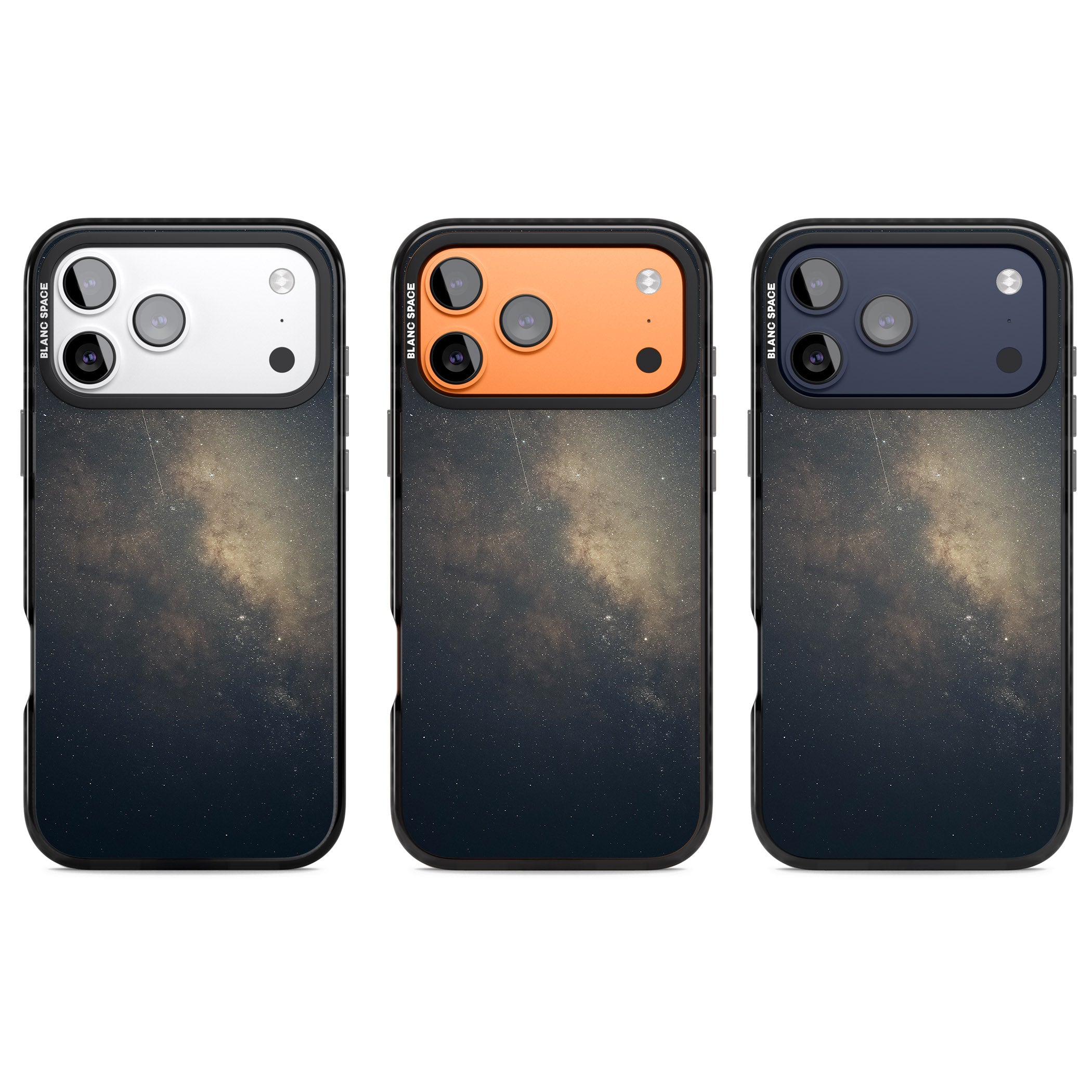 Cosmic Night Sky iPhone 17 Pro Impact Black Phone Case APT Impact Protection