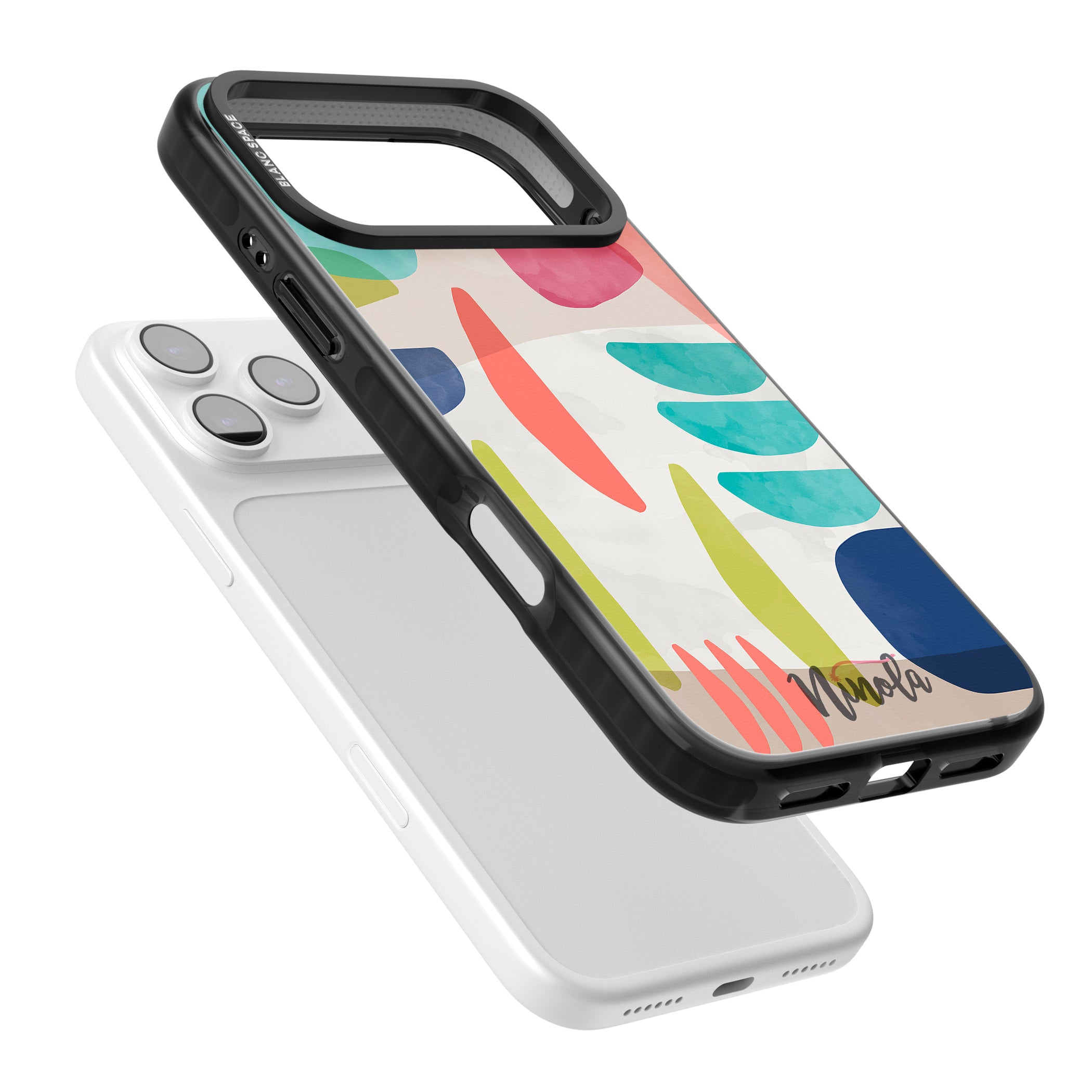 Bold Colorful Shapes iPhone 17 Pro Impact Black Phone Case Colours