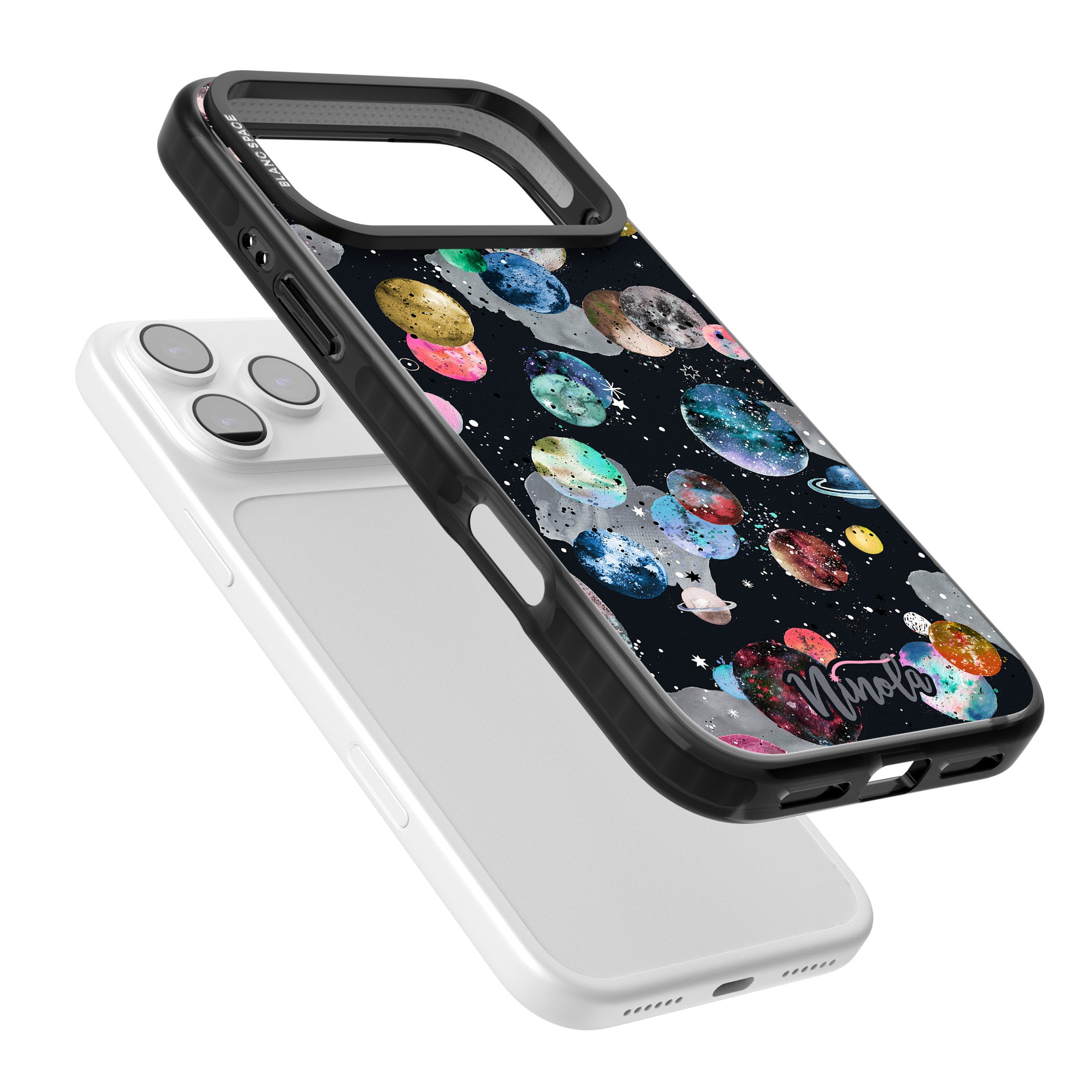 Cosmic Galaxy iPhone 17 Pro Impact Black Phone Case Colours