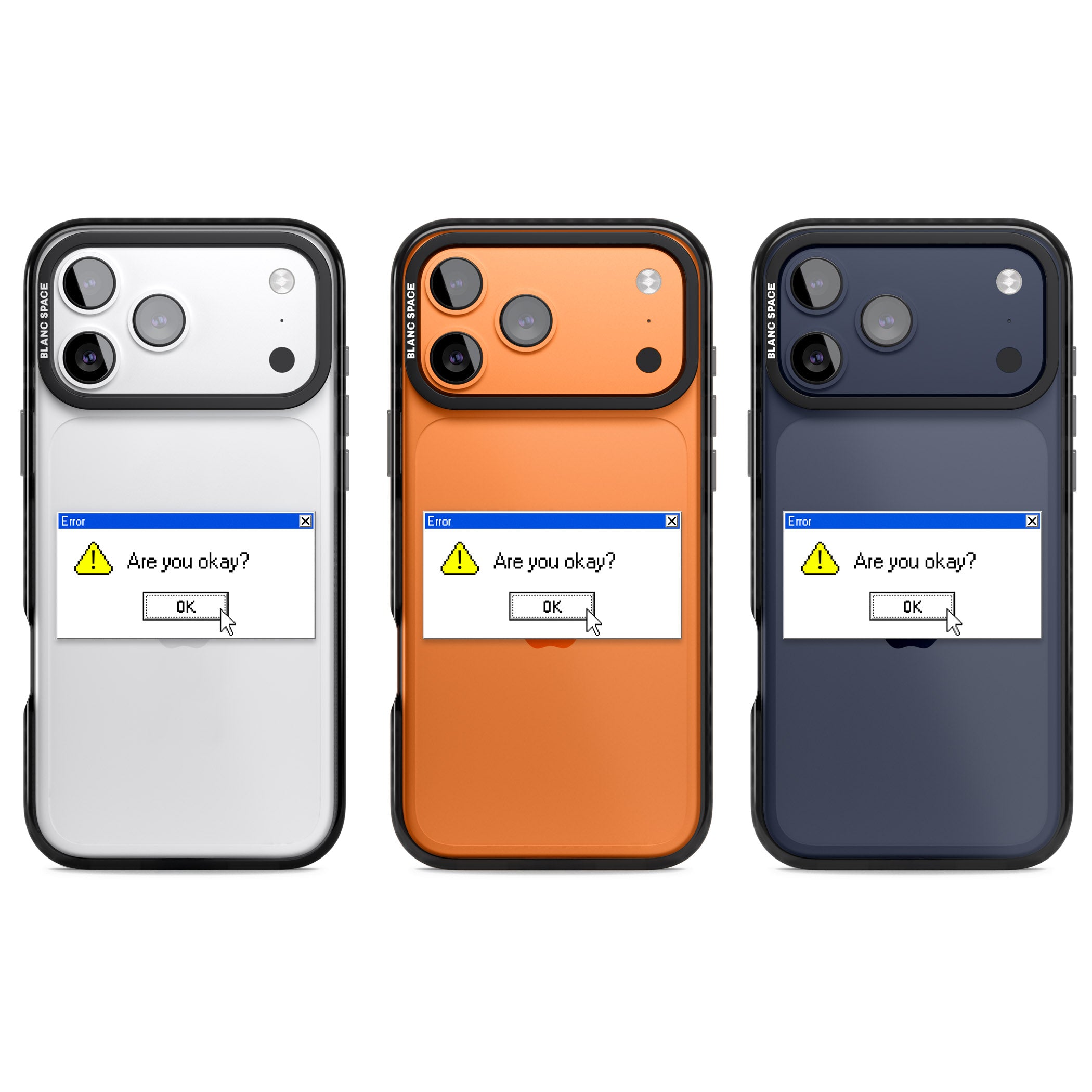 Are You Okay Exe iPhone 17 Pro Impact Black Phone Case APT Impact Protection