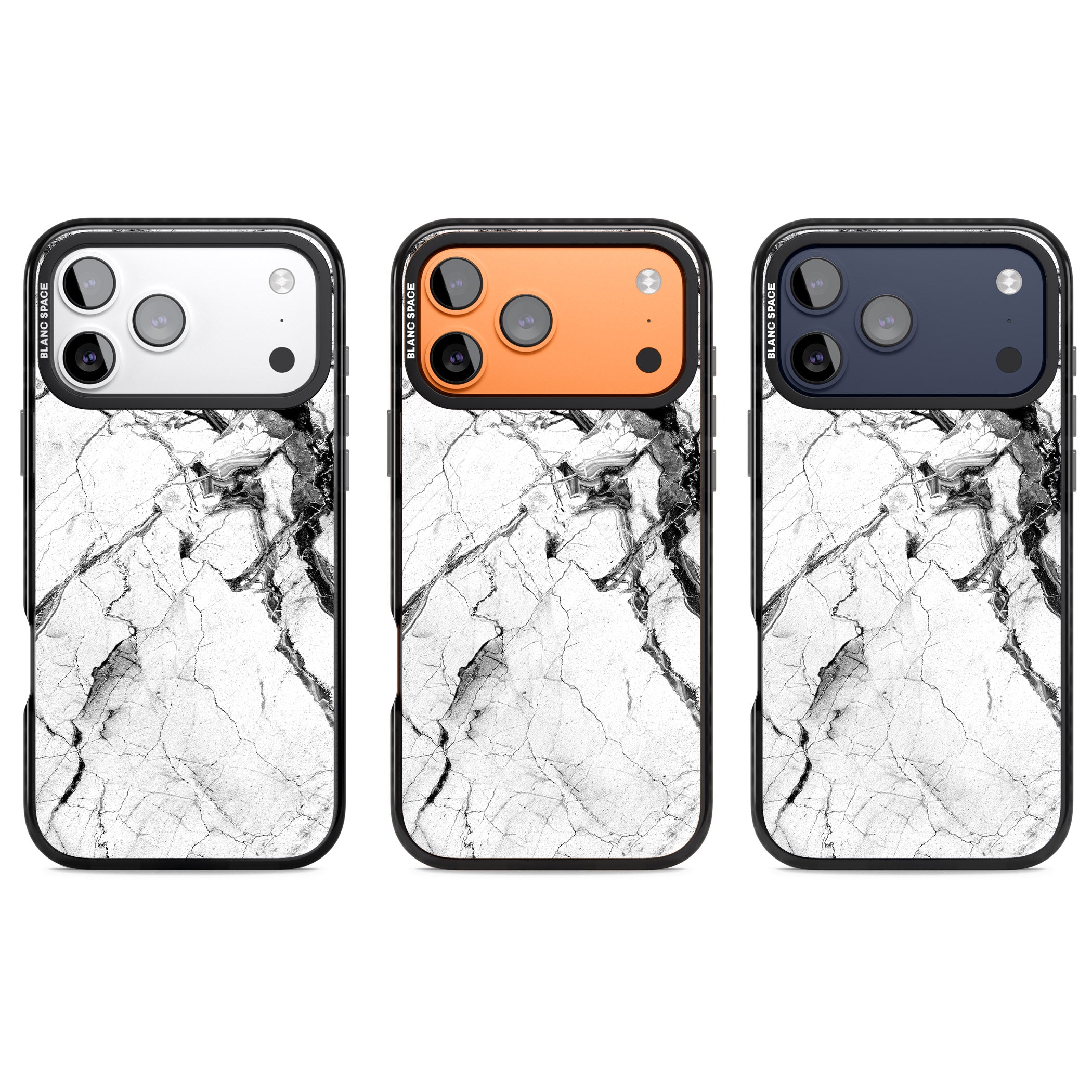 Storm Marble iPhone 17 Pro Impact Black Phone Case APT Impact Protection