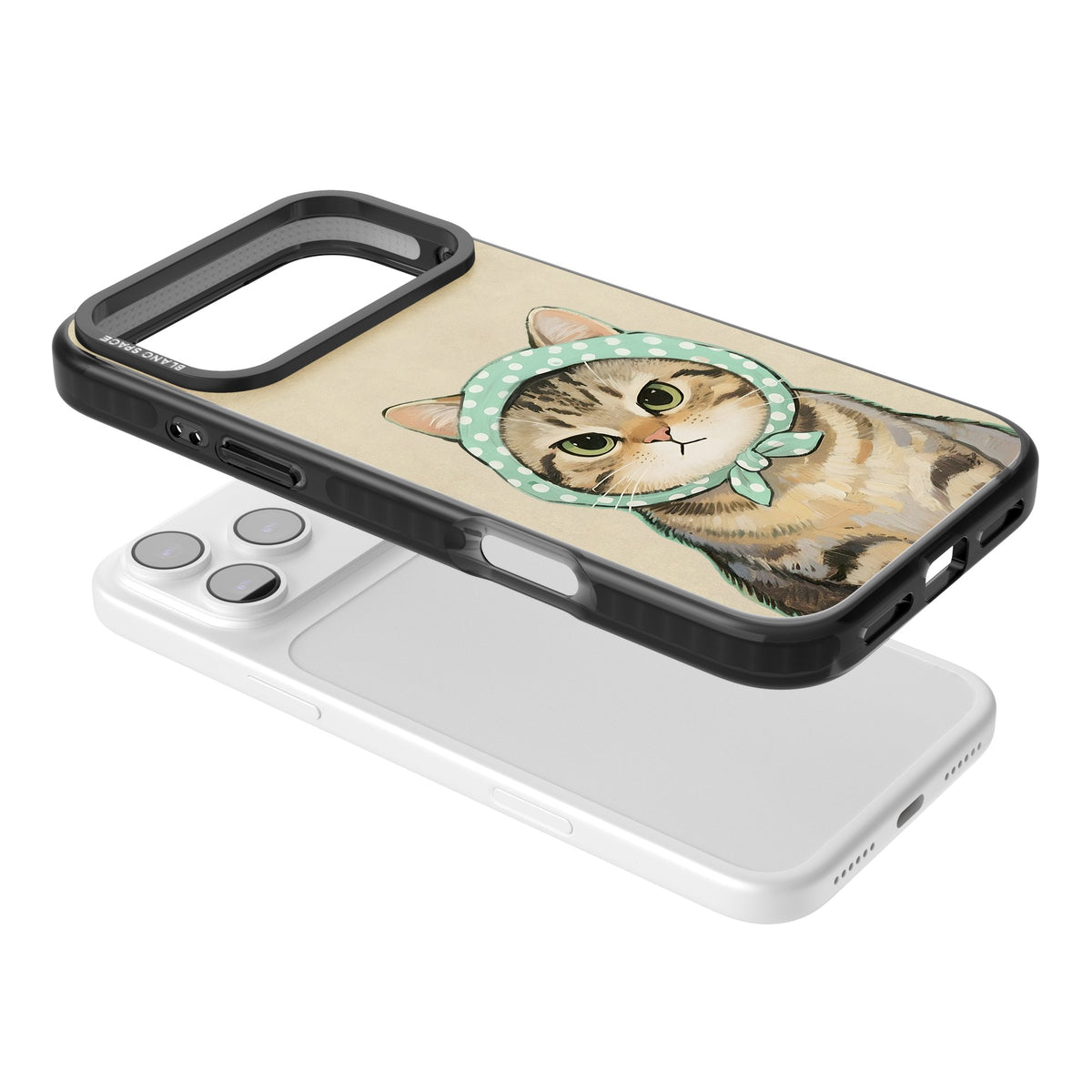 Cat Losing Patience iPhone 17 Pro Max Impact Black Phone Case angled