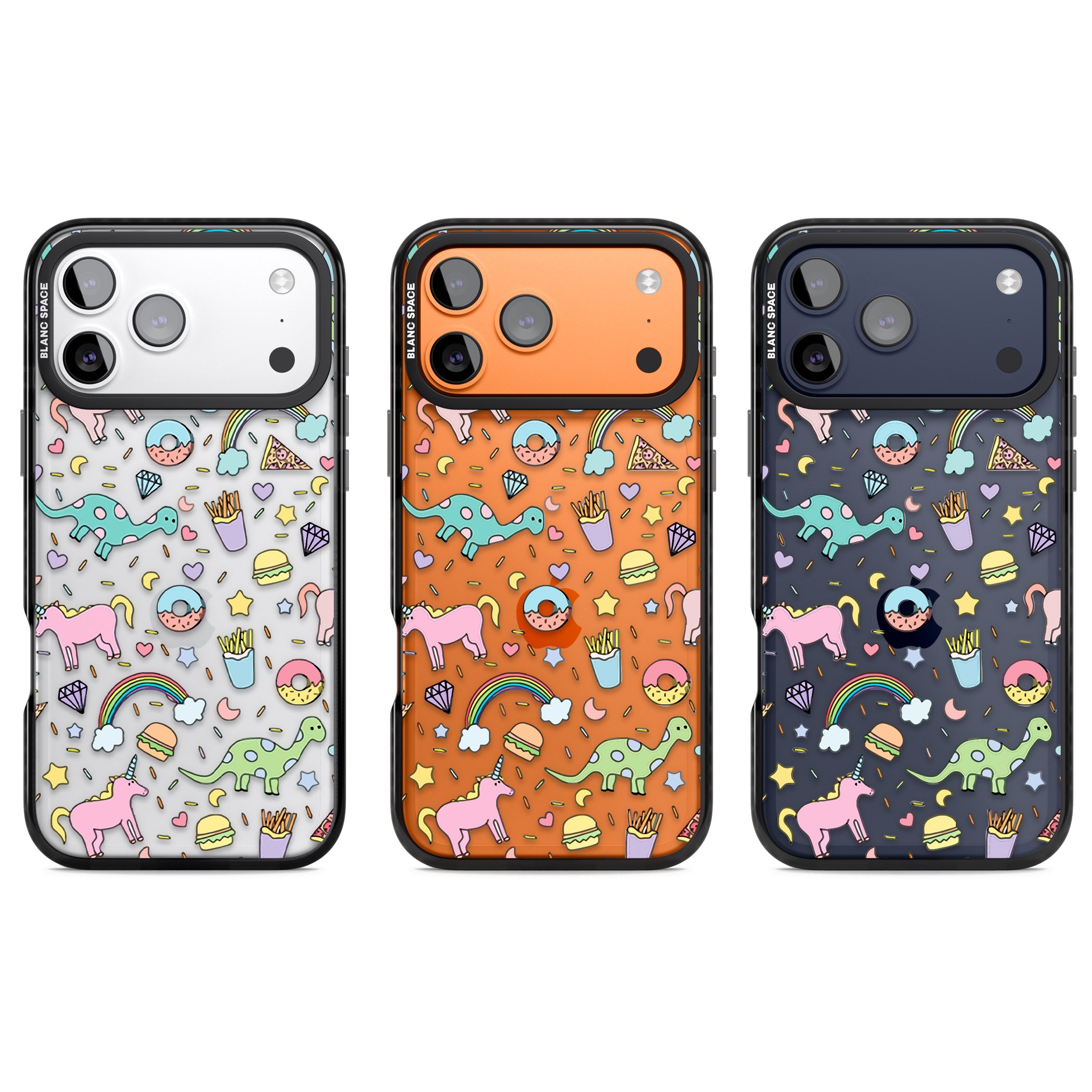 Cute Pattern iPhone 17 Pro Impact Black Phone Case APT Impact Protection