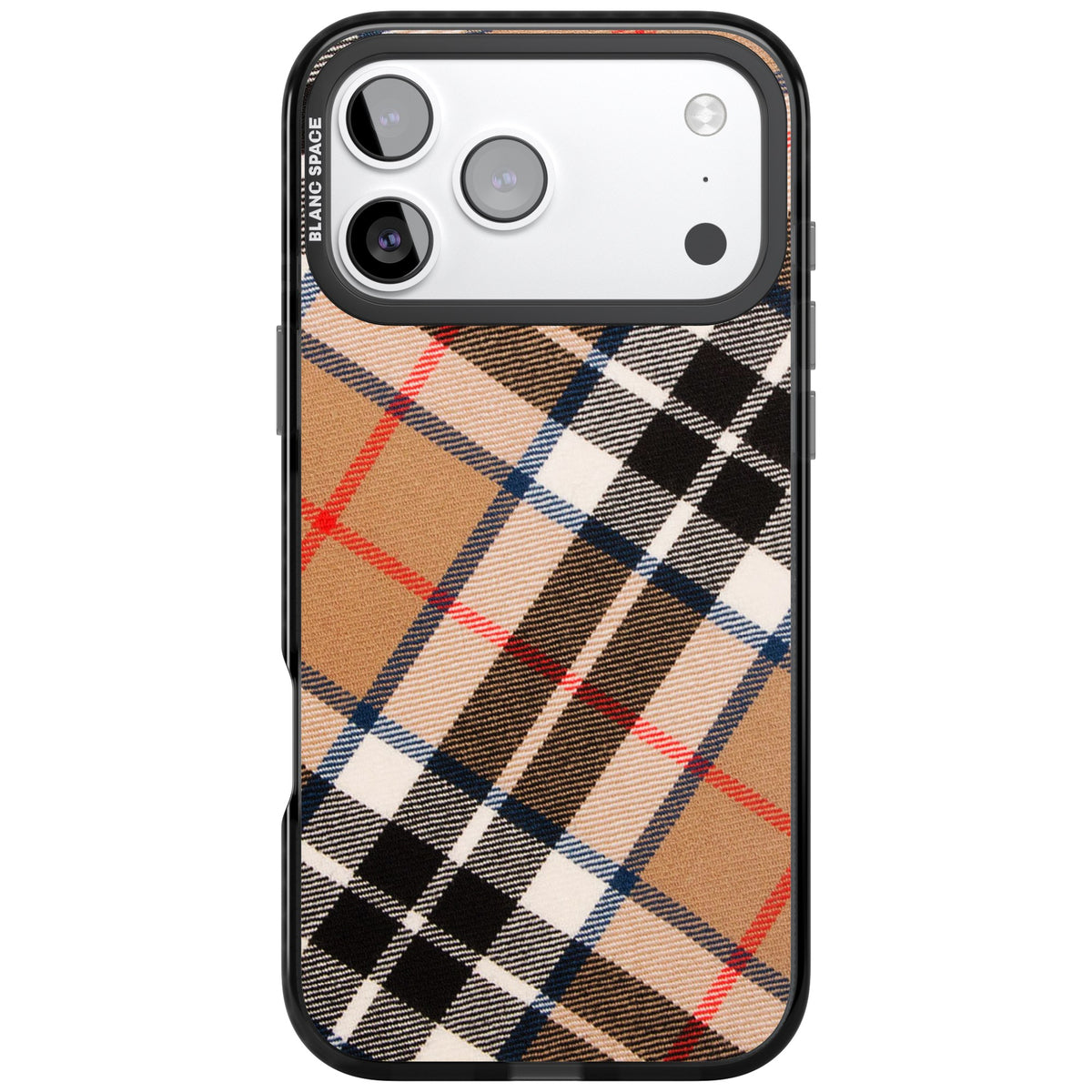 Haymarket Check iPhone 17 Pro Max Impact Black Phone Case front