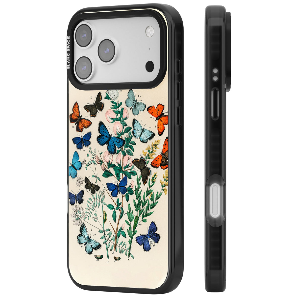 European Butterflies iPhone 17 Pro Max Impact Black Phone Case side