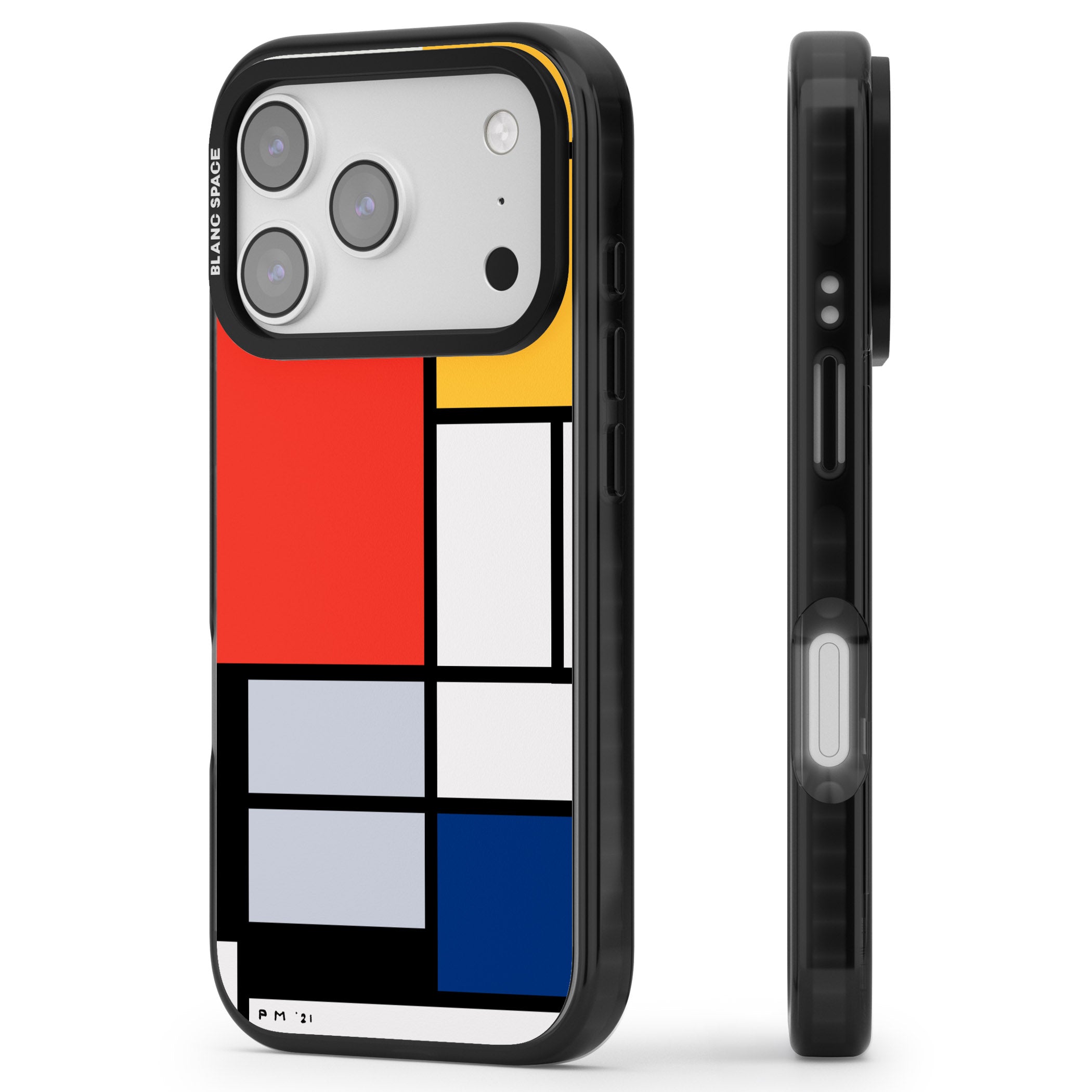 Piet Mondrian'S Composition iPhone 17 Pro Impact Black Phone Case Side Profile