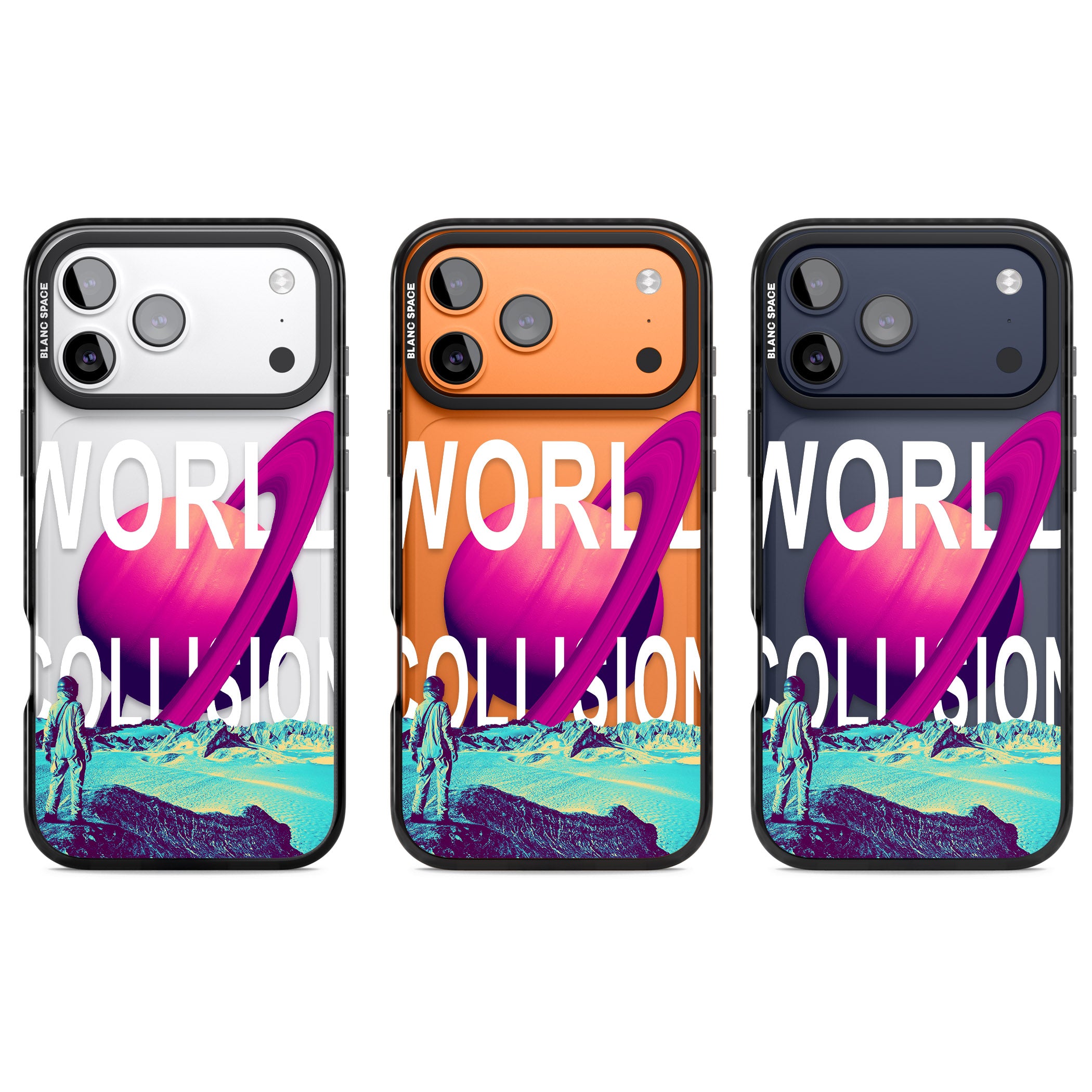 World Collision iPhone 17 Pro Impact Black Phone Case APT Impact Protection