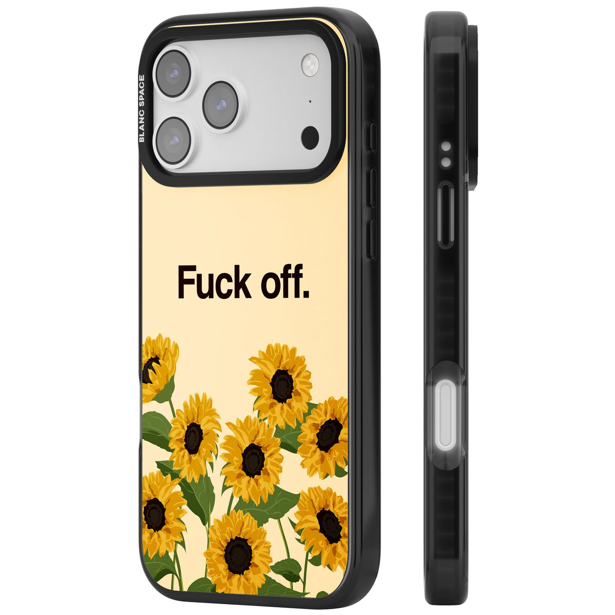 F*ck Off iPhone 17 Pro Max Impact Black Phone Case side