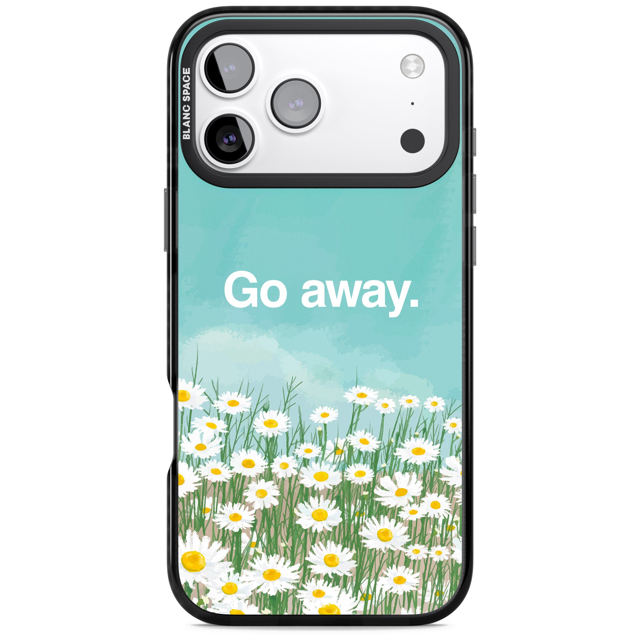 Go Away iPhone 17 Pro Impact Black Phone Case