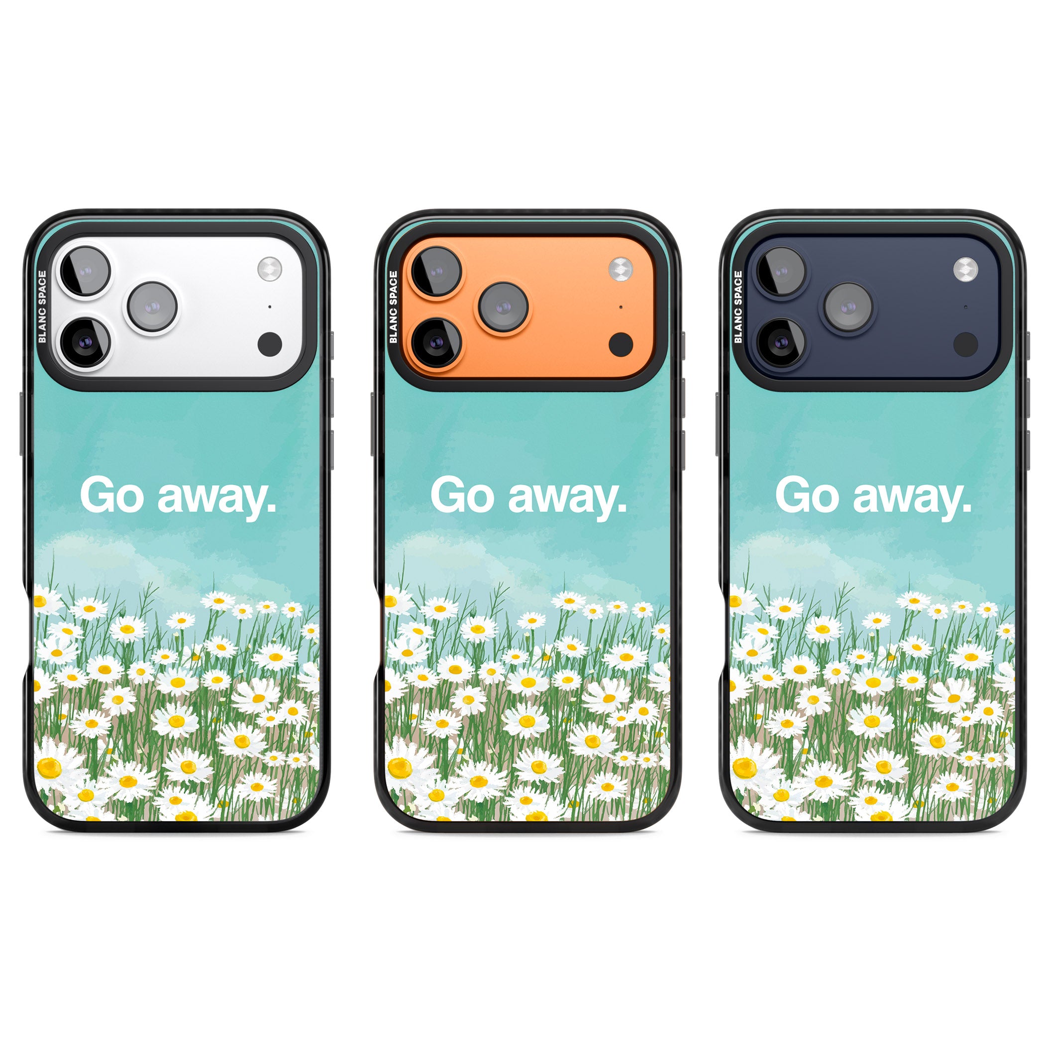 Go Away iPhone 17 Pro Impact Black Phone Case APT Impact Protection