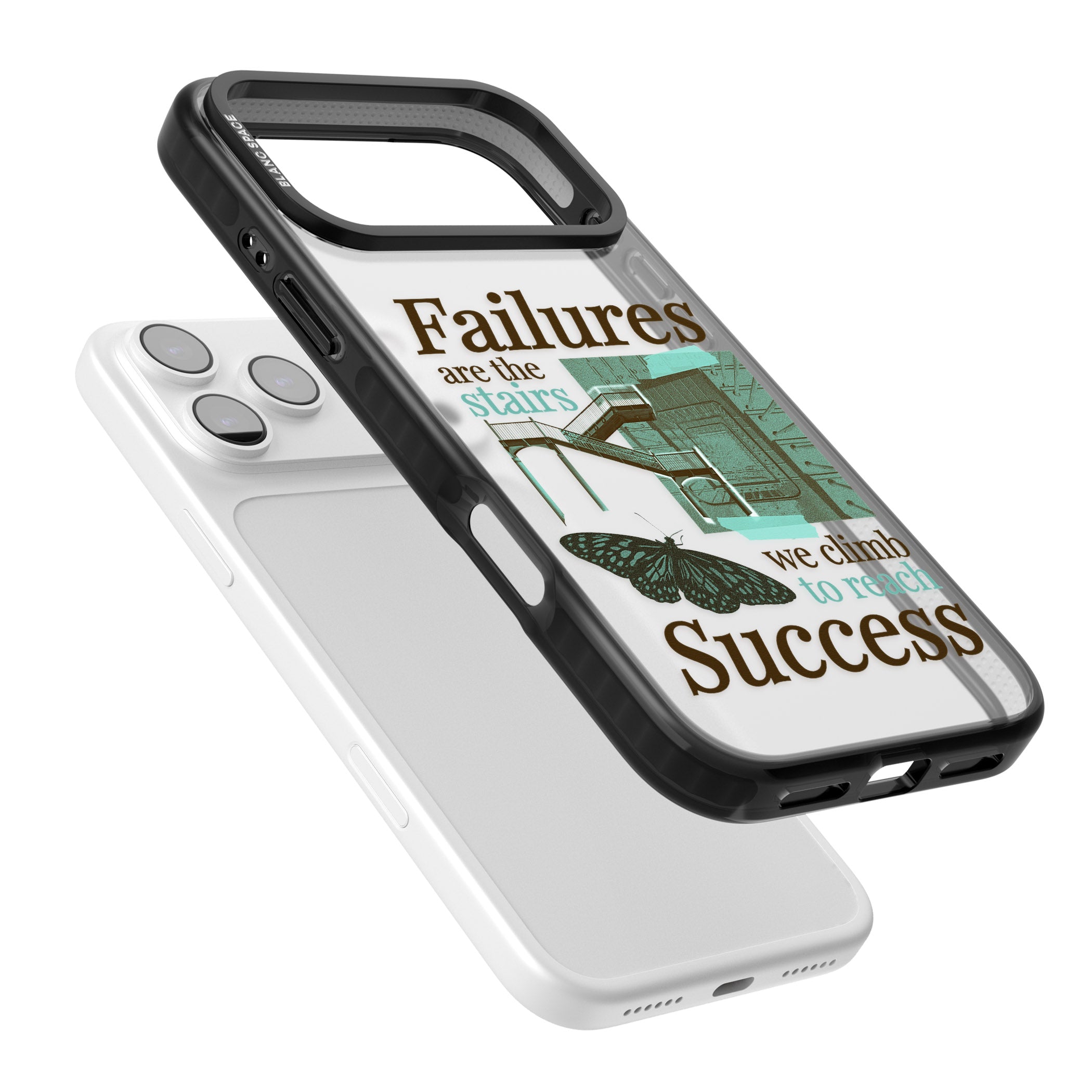Fail To Succeed iPhone 17 Pro Impact Black Phone Case Colours