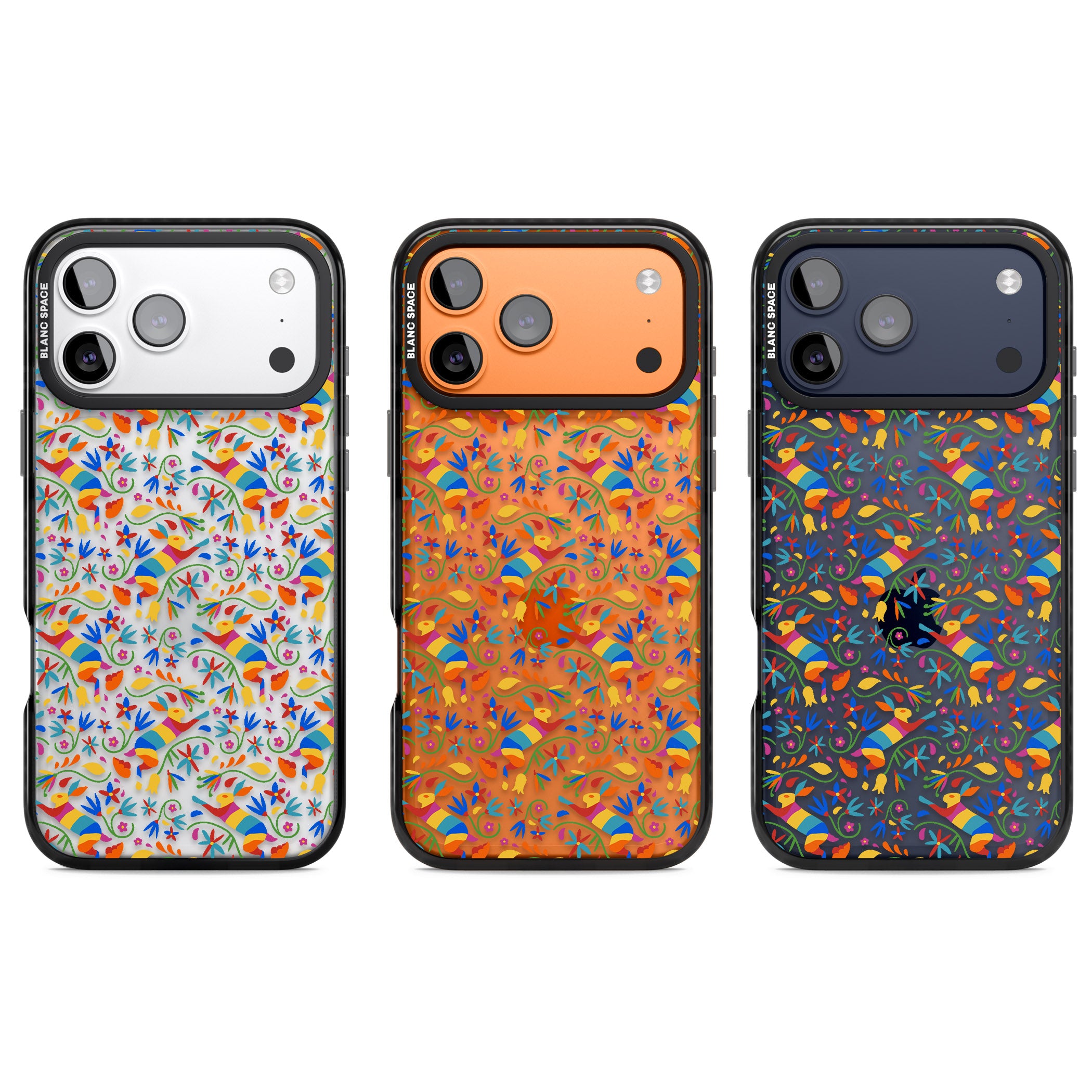 Vibrant Floral Mosaic iPhone 17 Pro Impact Black Phone Case APT Impact Protection