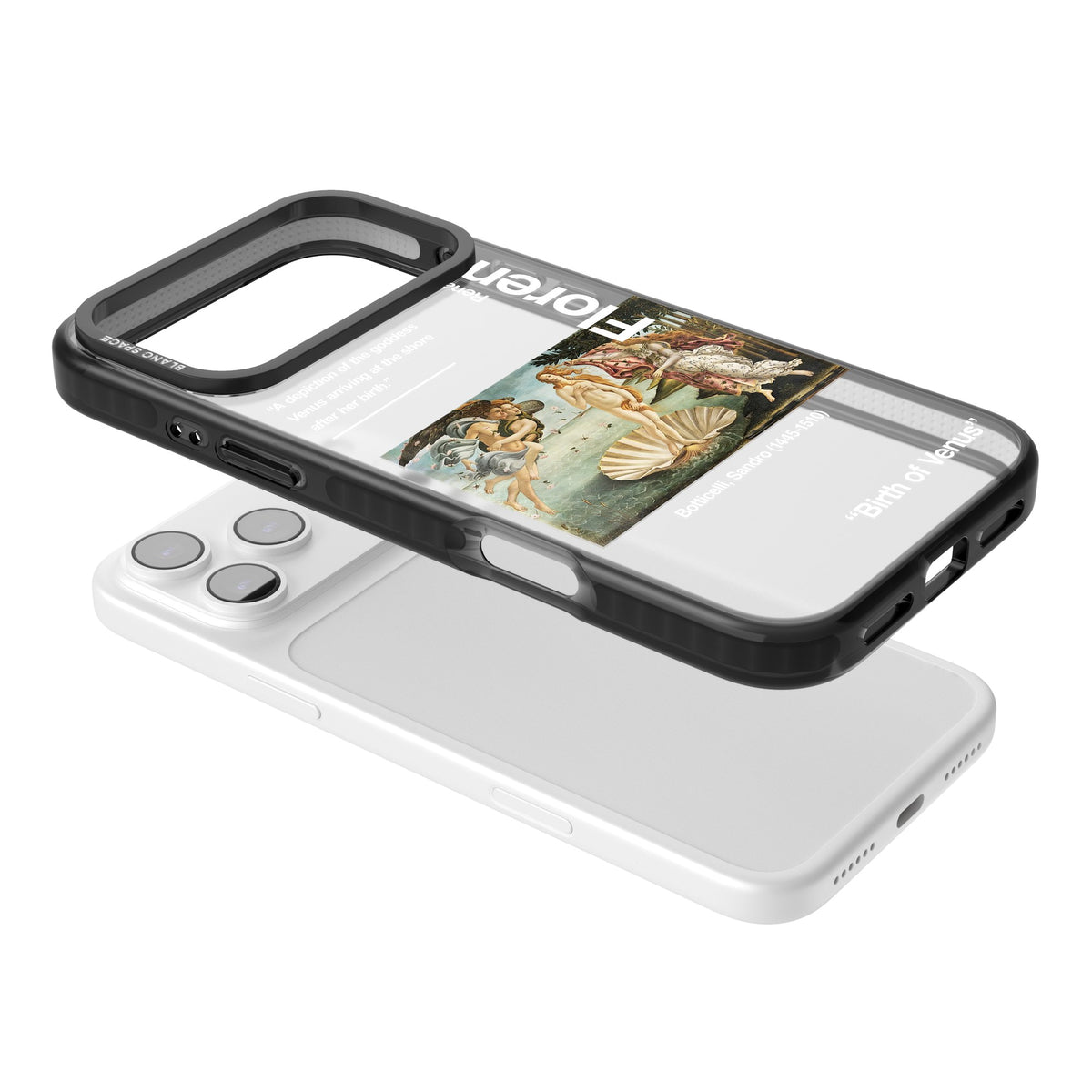 Birth Of Venus iPhone 17 Pro Max Impact Black Phone Case angled