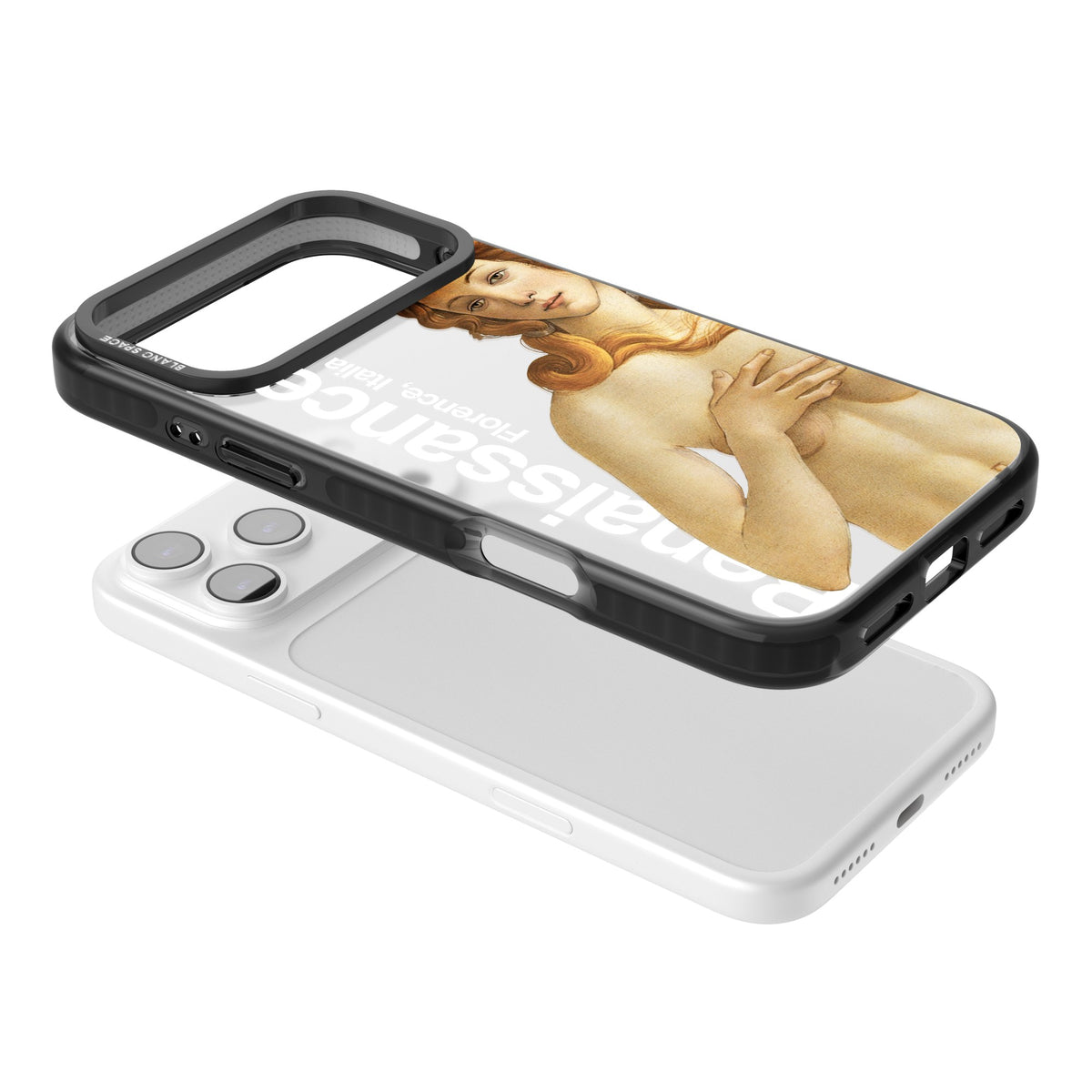 Florence Renaissance iPhone 17 Pro Max Impact Black Phone Case angled