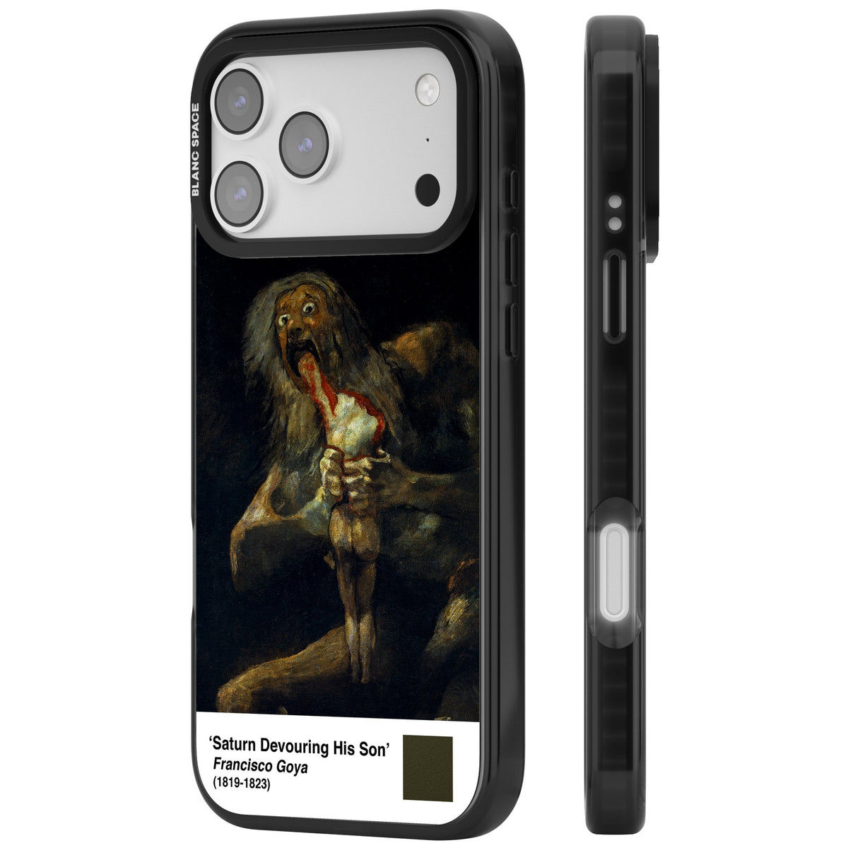 Saturn Devouring His Son iPhone 17 Pro Max Impact Black Phone Case side