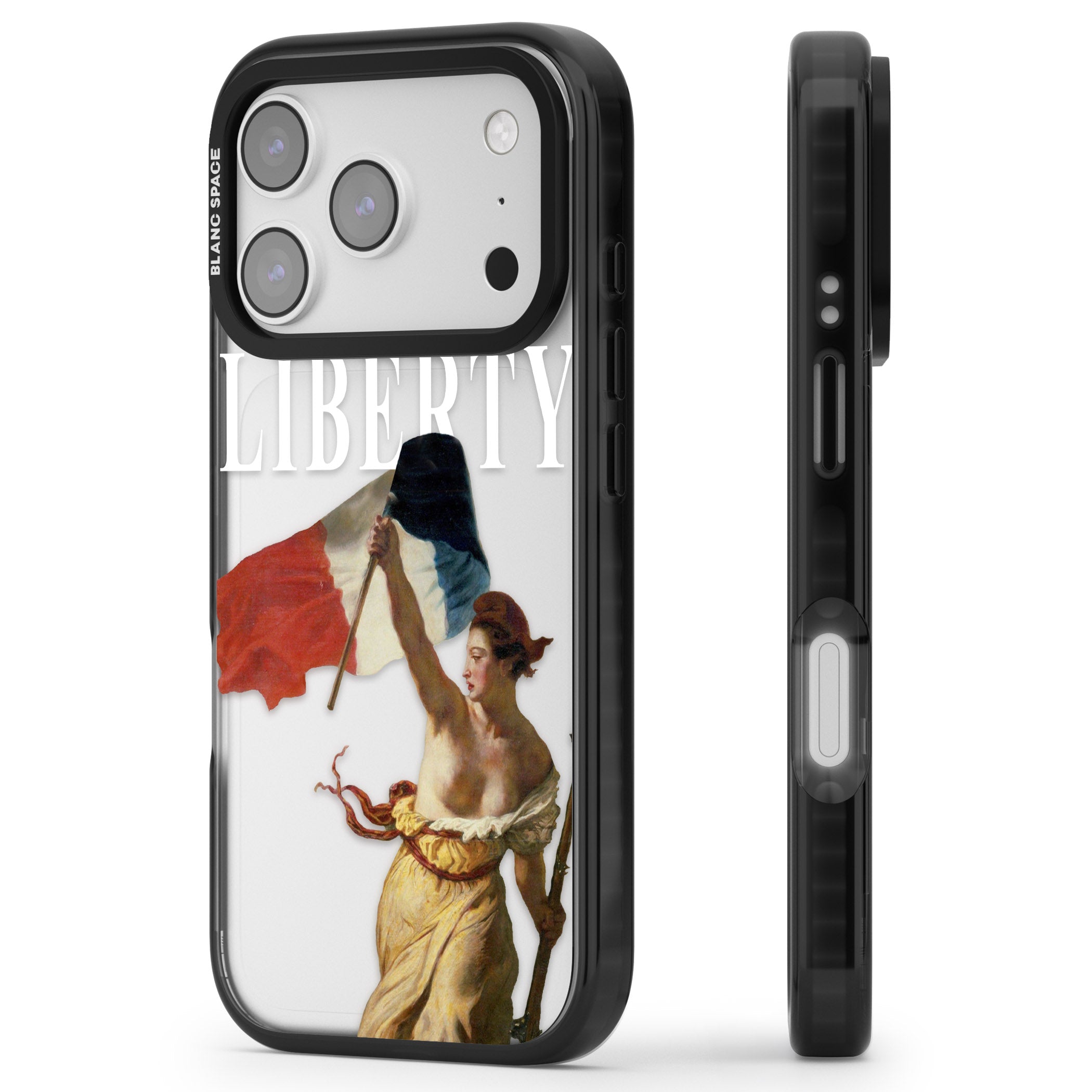 Liberty iPhone 17 Pro Impact Black Phone Case Side Profile