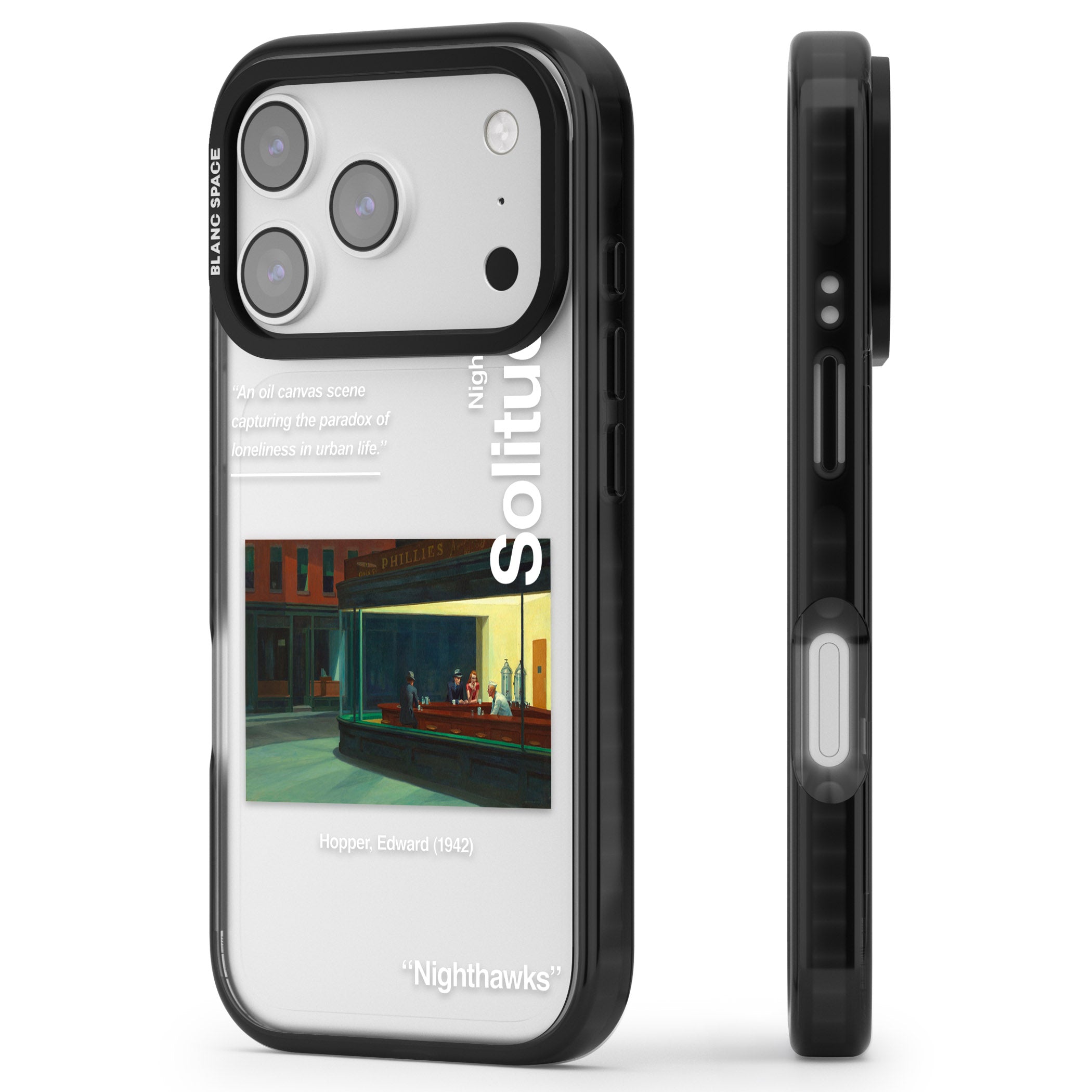 Nighthawks iPhone 17 Pro Impact Black Phone Case Side Profile