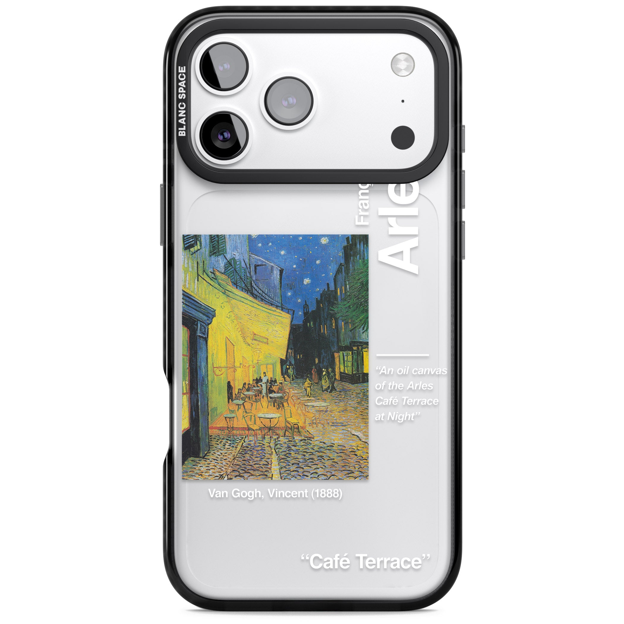 Cafe Terrace At Night iPhone 17 Pro Impact Black Phone Case