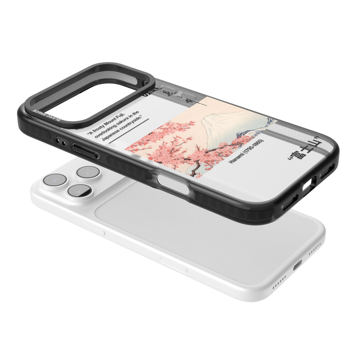 Hanami iPhone 17 Pro Max Impact Black Phone Case angled