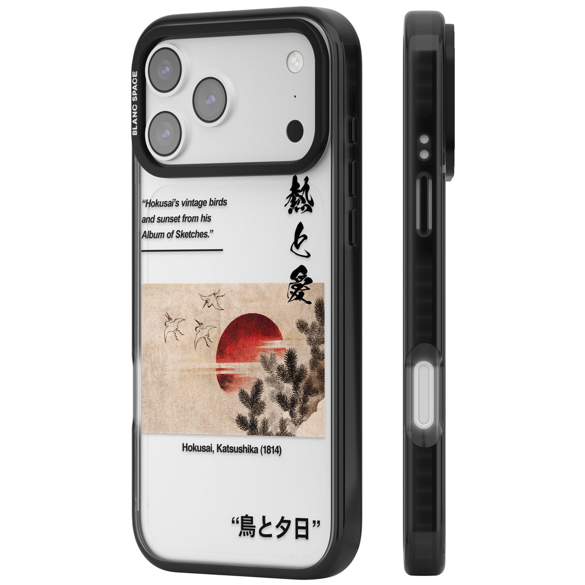 Birds And Sunset iPhone 17 Pro Max Impact Black Phone Case side