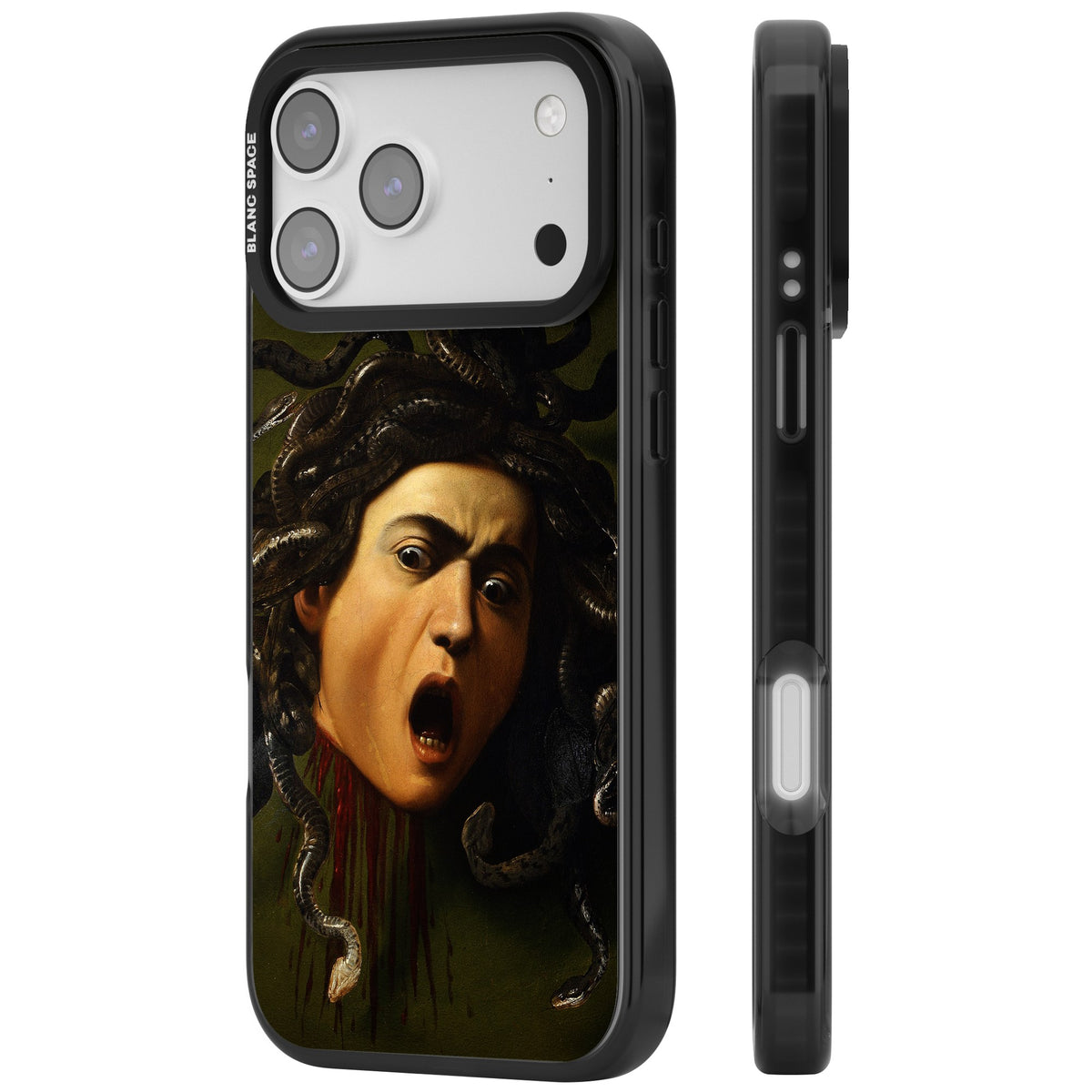 Head of Medusa iPhone 17 Pro Max Impact Black Phone Case side