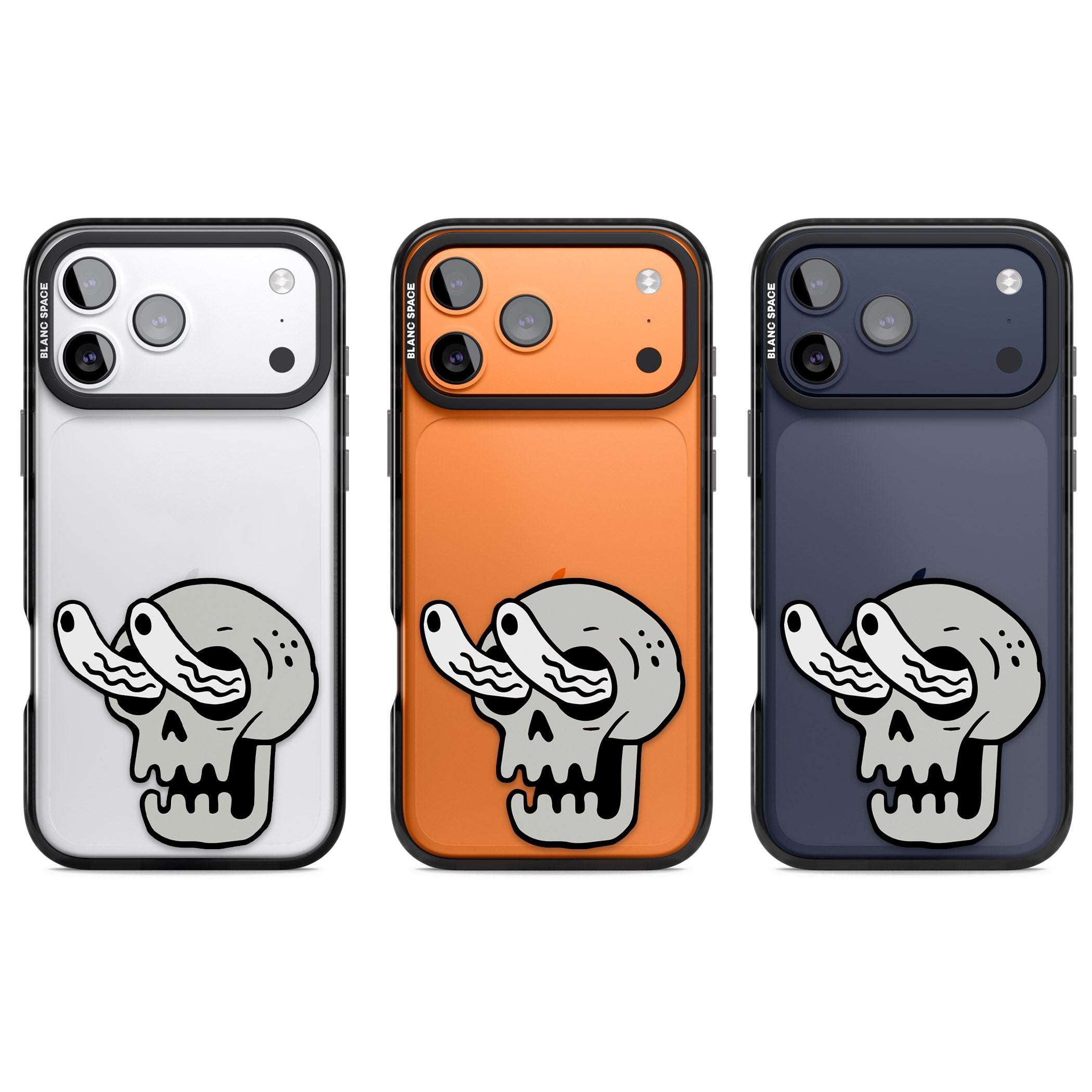 Skull Eyes iPhone 17 Pro Impact Black Phone Case APT Impact Protection