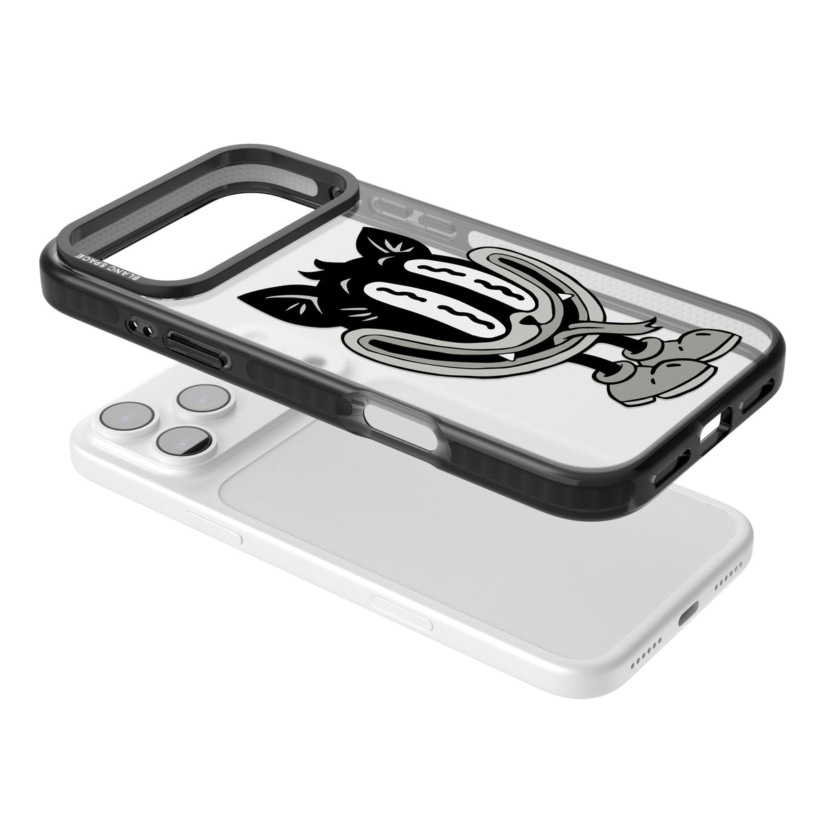 Whisker Noir iPhone 17 Pro Max Impact Black Phone Case angled